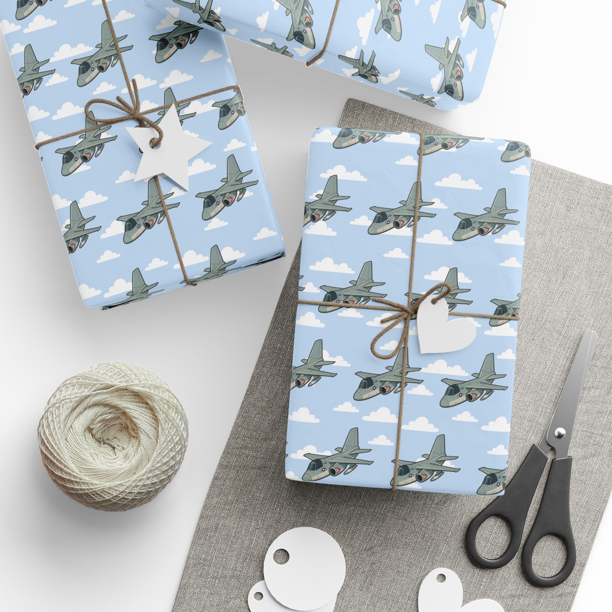 S-3 Viking Wrapping Paper -  Sky Blue