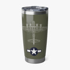 B-17 "Spirit of '44" Inspired 20oz (590ml) Stainless Steel Tumbler - I Love a Hangar