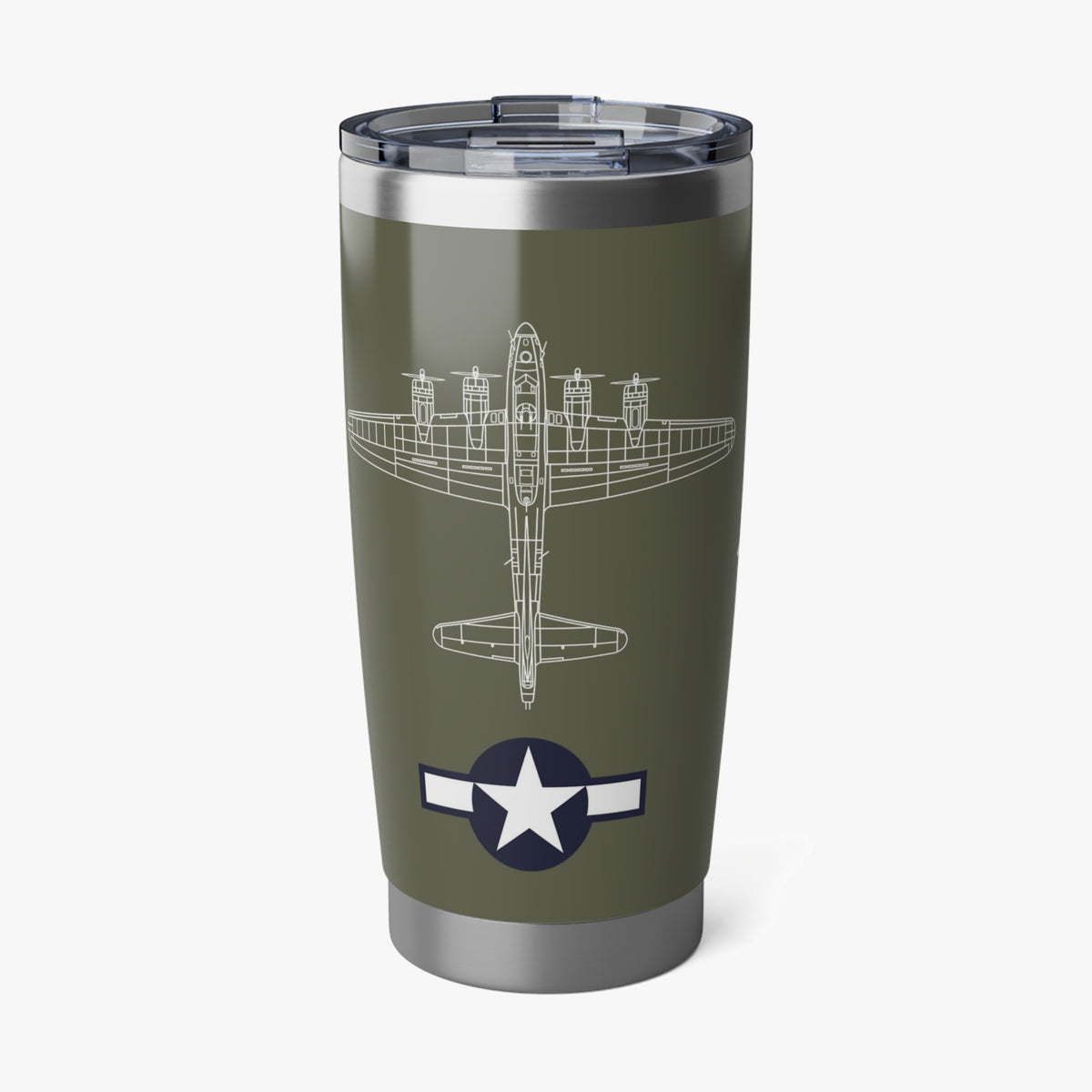 B-17 "Spirit of '44" Inspired 20oz (590ml) Stainless Steel Tumbler - I Love a Hangar