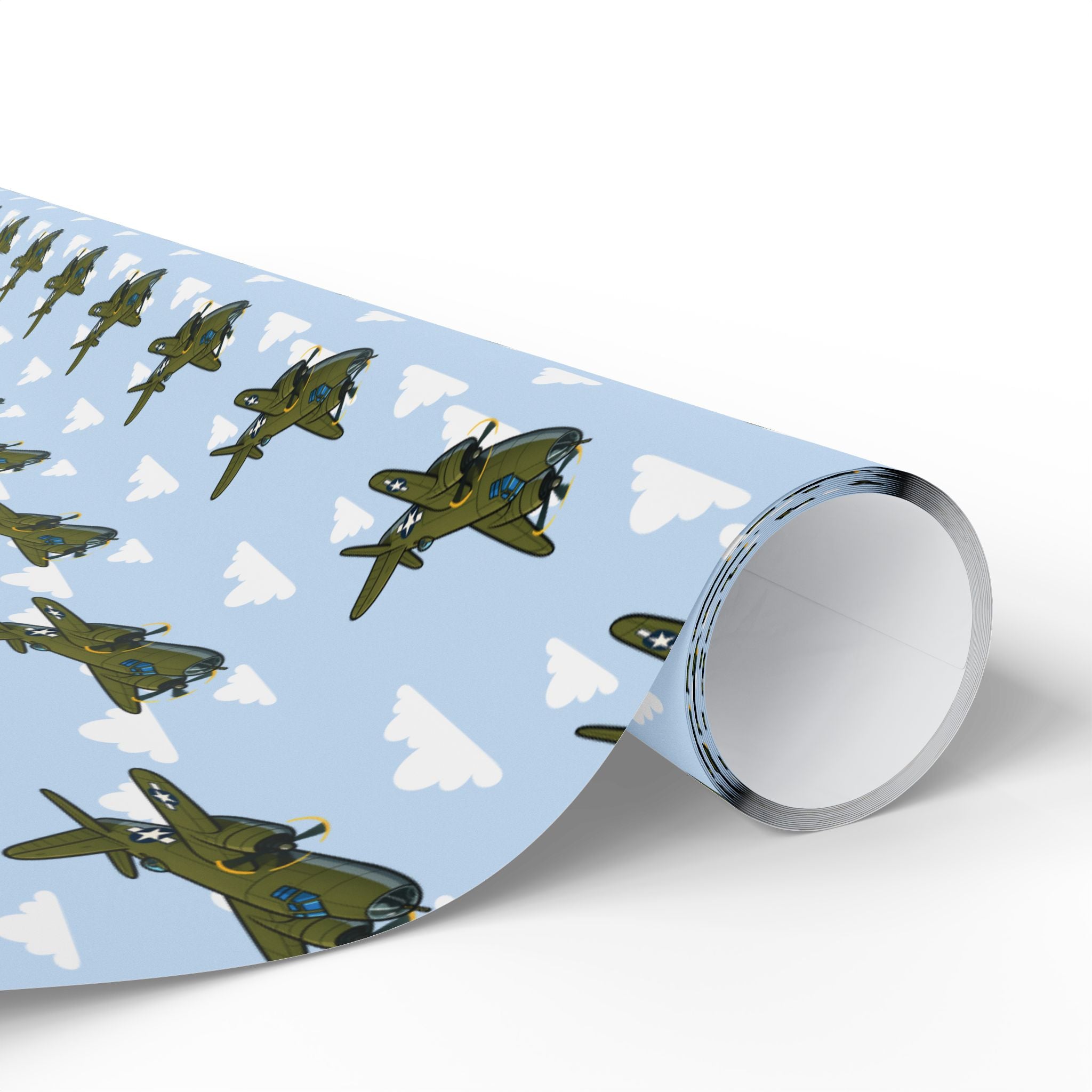 B-26 Marauder Wrapping Paper -  Sky Blue