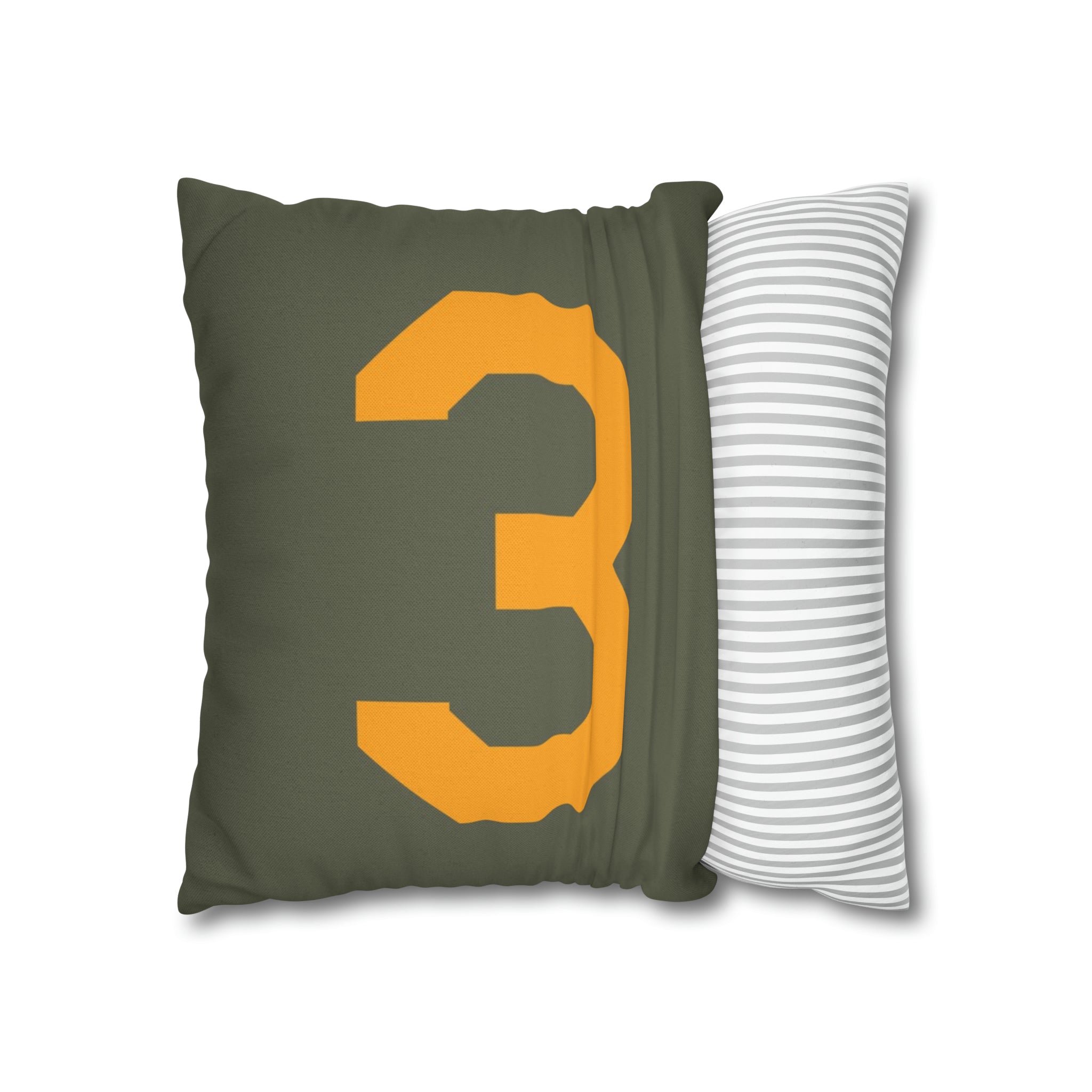 WWII USAAF Number "3" Square Pillowcase - I Love a Hangar
