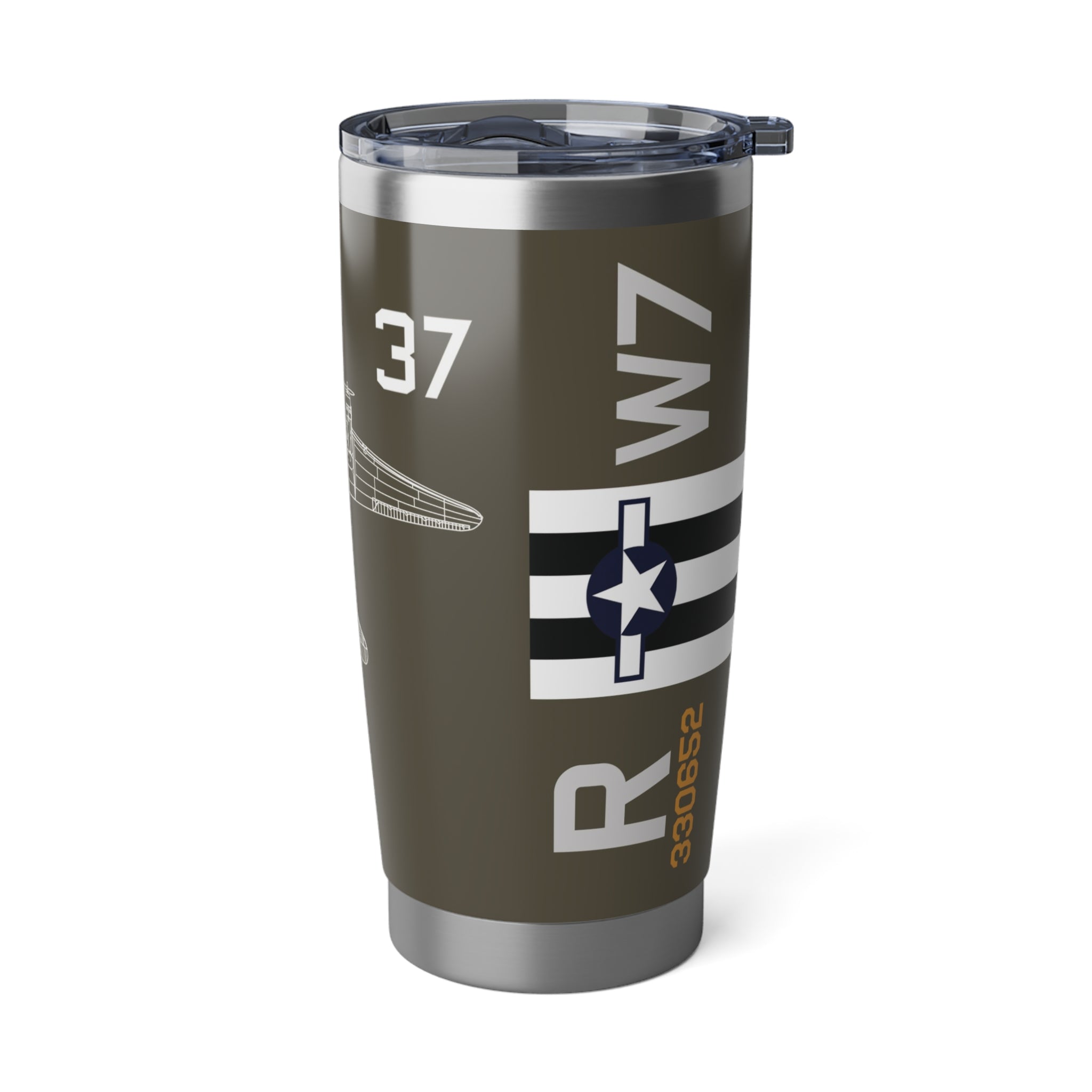 C-47 "Whiskey 7" 20oz (590ml) Stainless Steel Tumbler