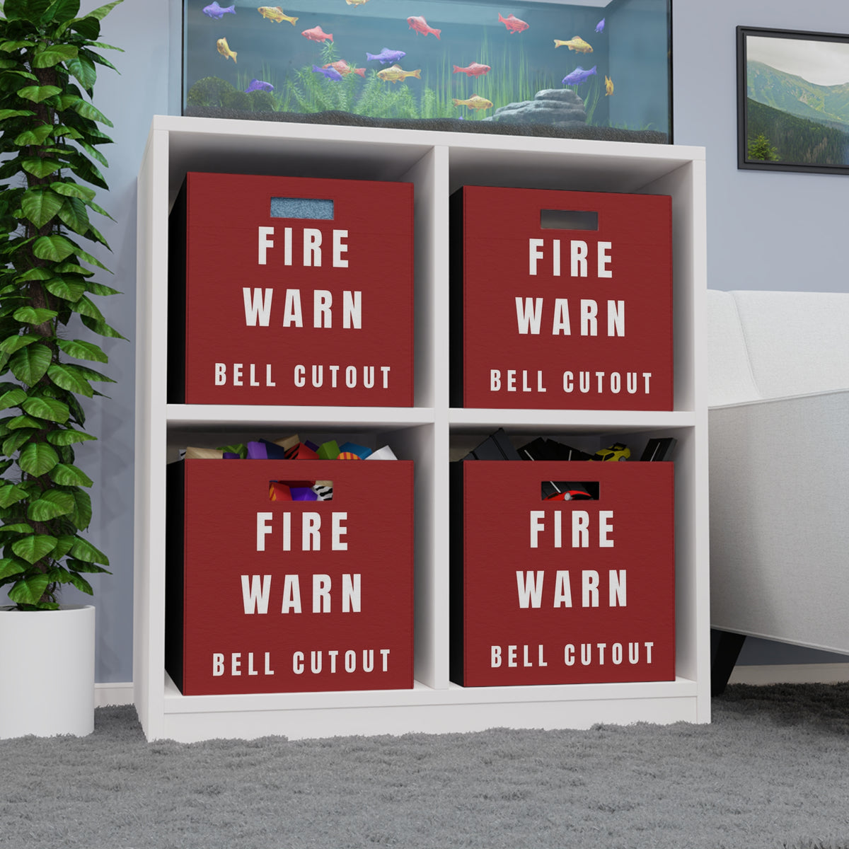 Fire Warn - Bell Cutout Felt Storage Box - I Love a Hangar