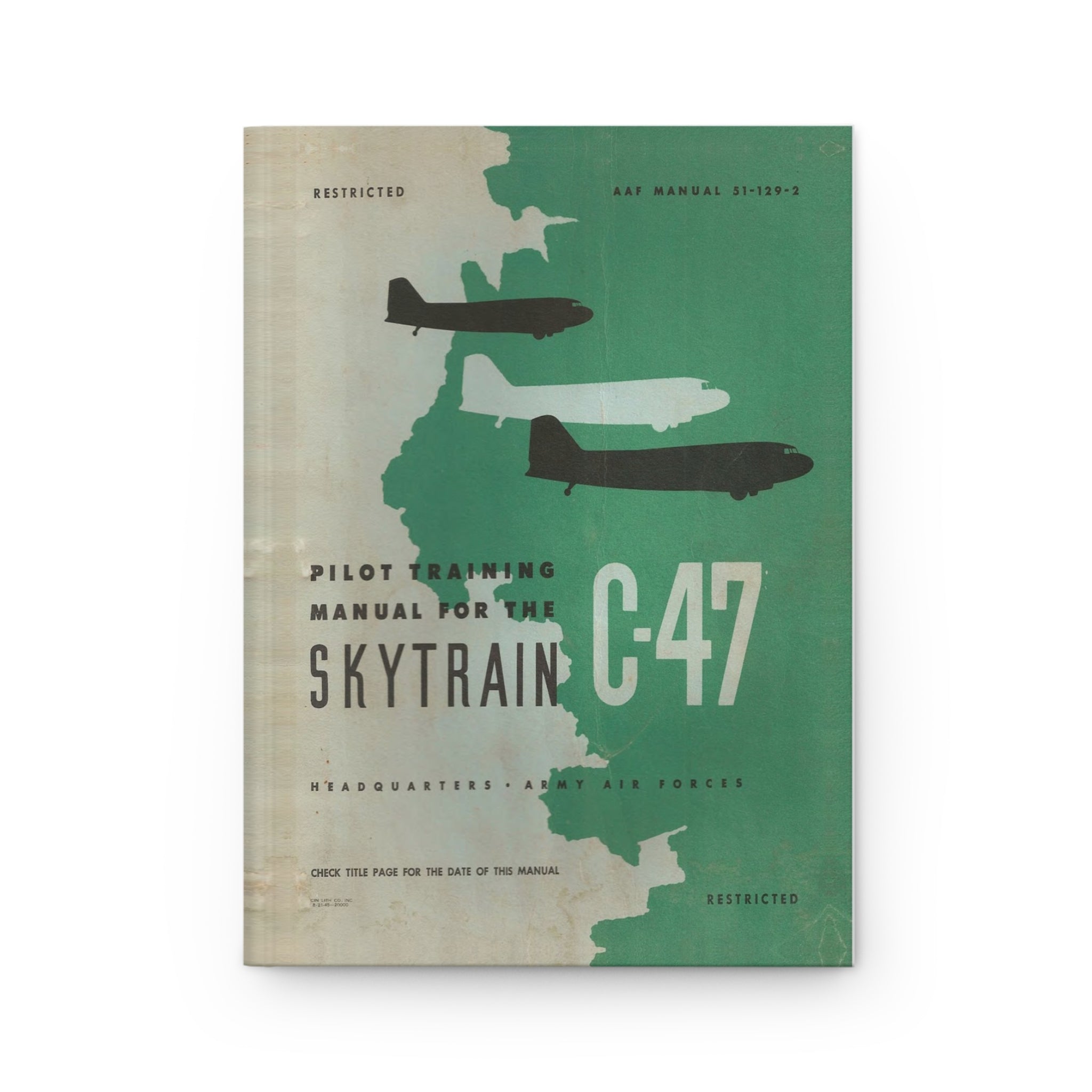 C-47 "Skytrain" Inspired Hardcover Journal - I Love a Hangar