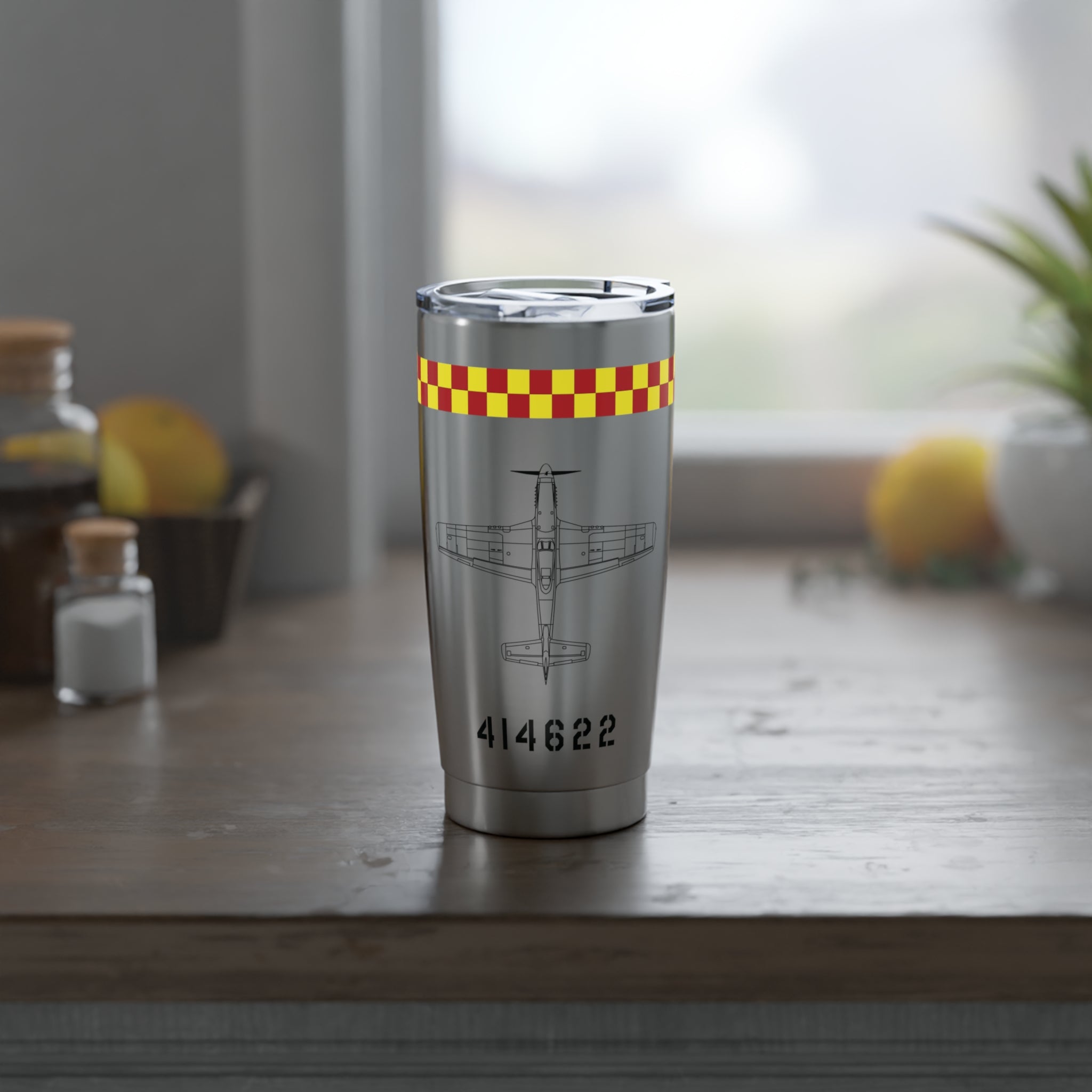 P-51 "Nooky Booky IV" Inspired 20oz (590ml) Stainless Steel Tumbler - I Love a Hangar