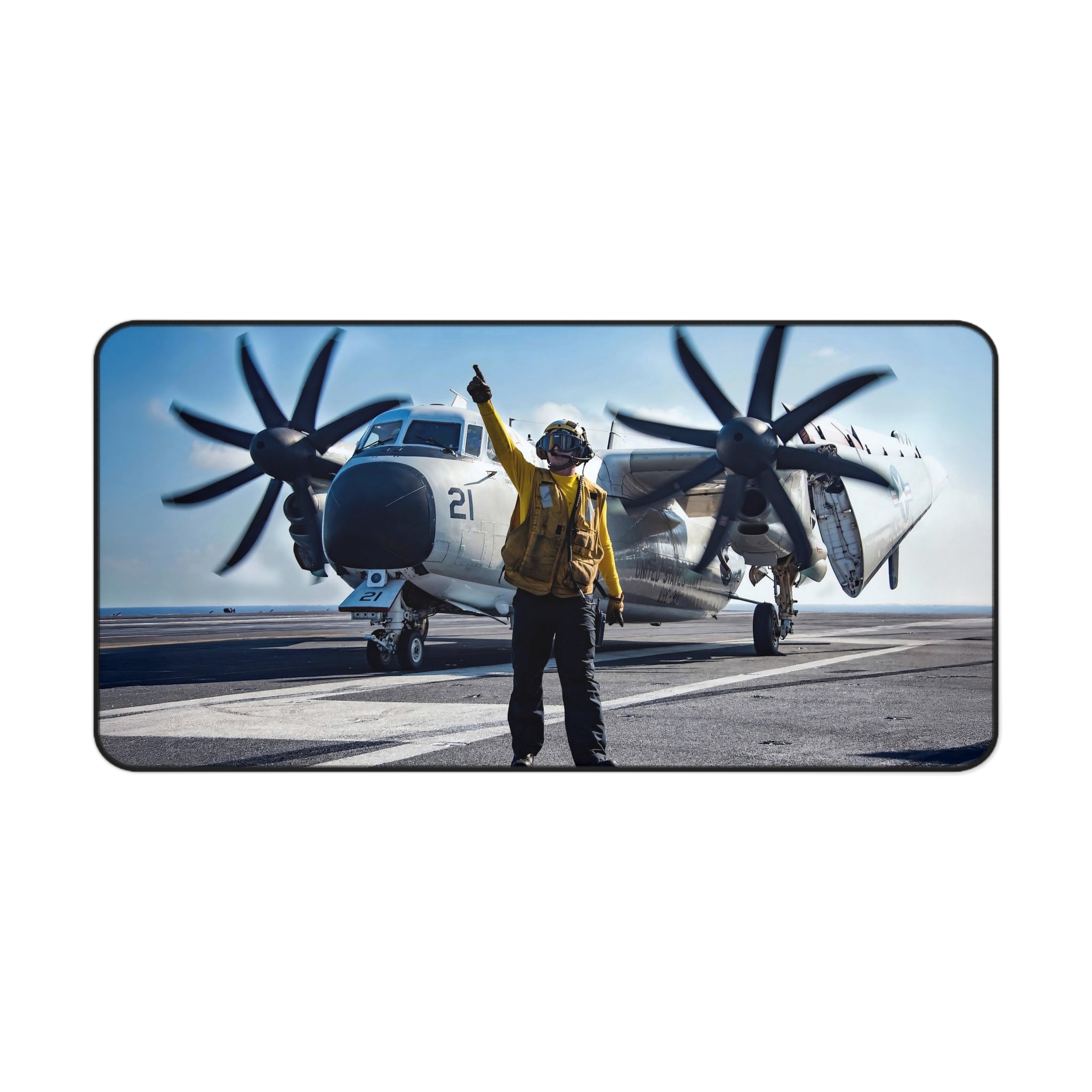 C-2 Greyhound Desk Mat - I Love a Hangar