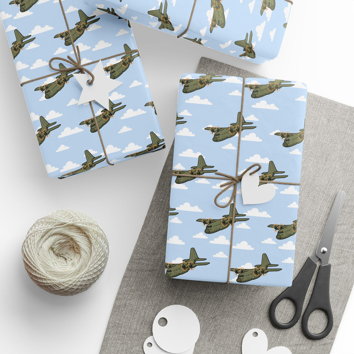 C-130 Hercules Wrapping Paper -  Sky Blue
