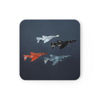 F-4 Phantom Formation Cork Back Coaster - I Love a Hangar