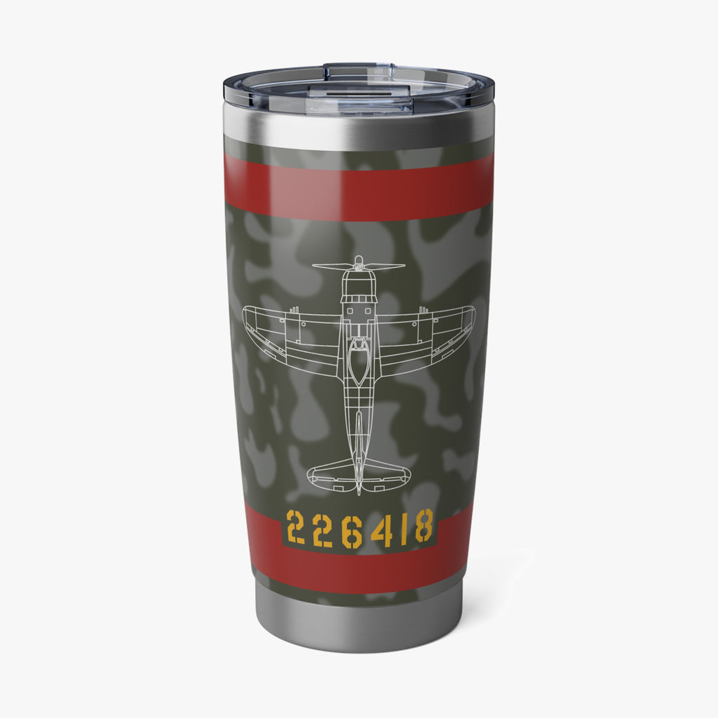 P-47 of Gabby Gabreski Inspired 20oz (590ml) Stainless Steel Tumbler - I Love a Hangar
