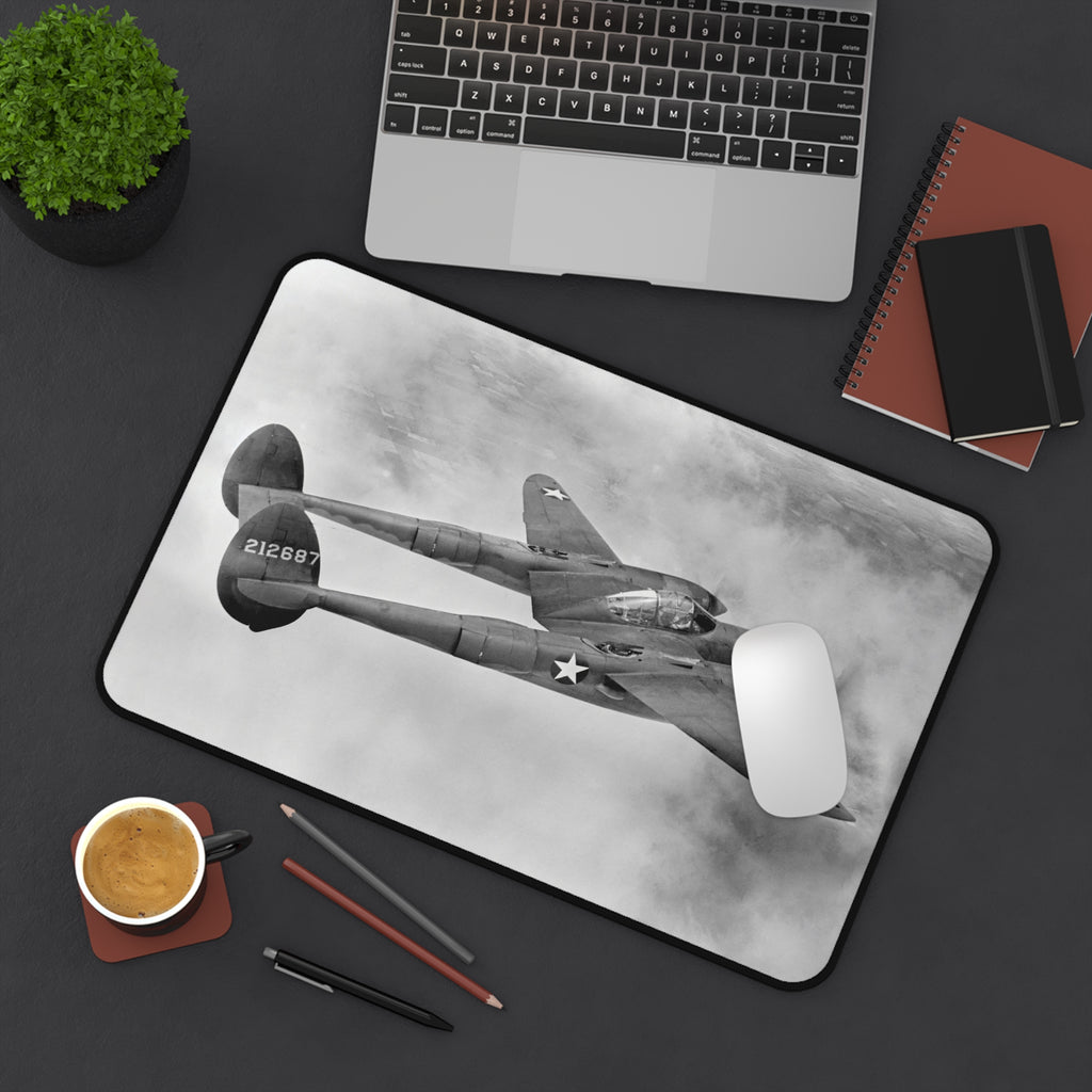 P-38 Lightning Desk Mat - I Love a Hangar