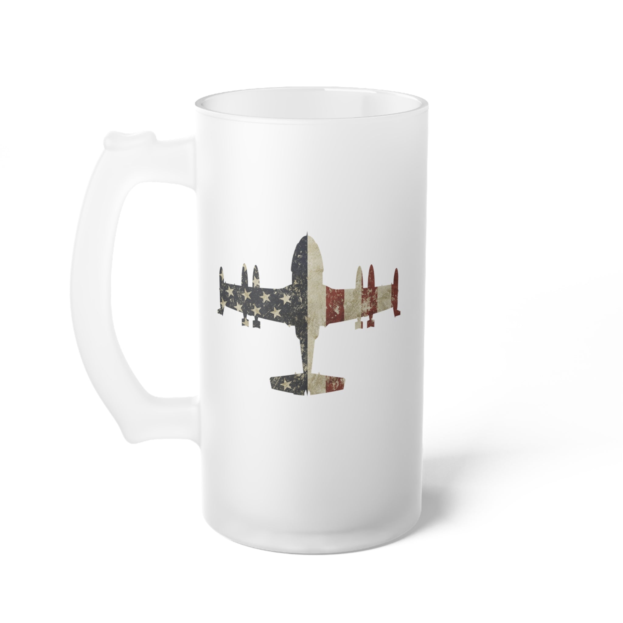 A-37 Dragonfly Frosted Glass 16oz (473ml) Beer Mug - I Love a Hangar