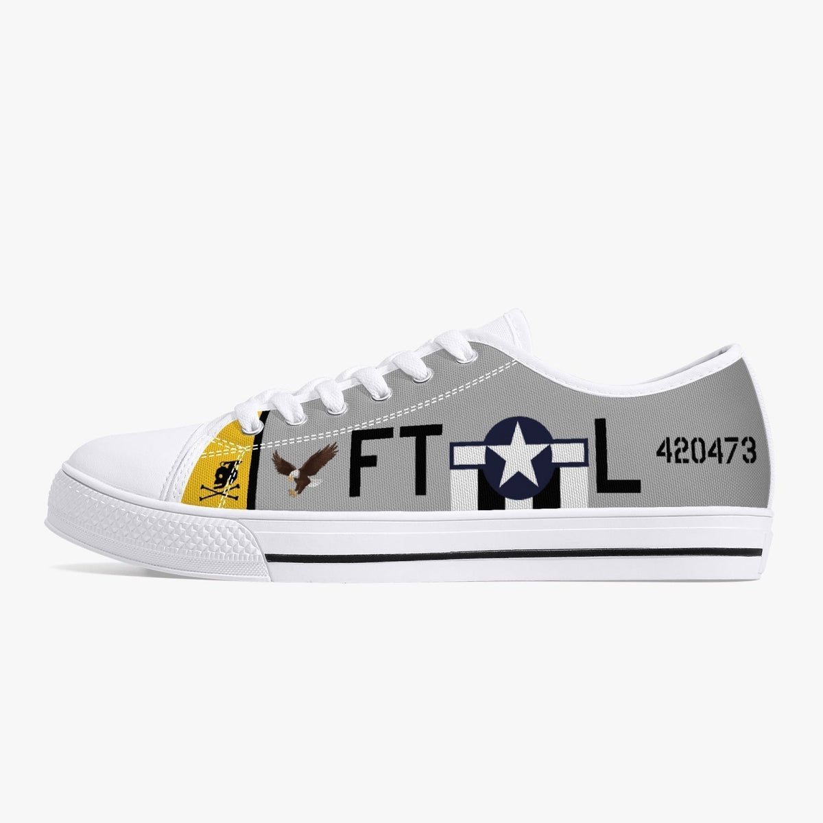 P-47 "FT-L" of Glenn Eagleston Low Top Canvas Shoes - I Love a Hangar
