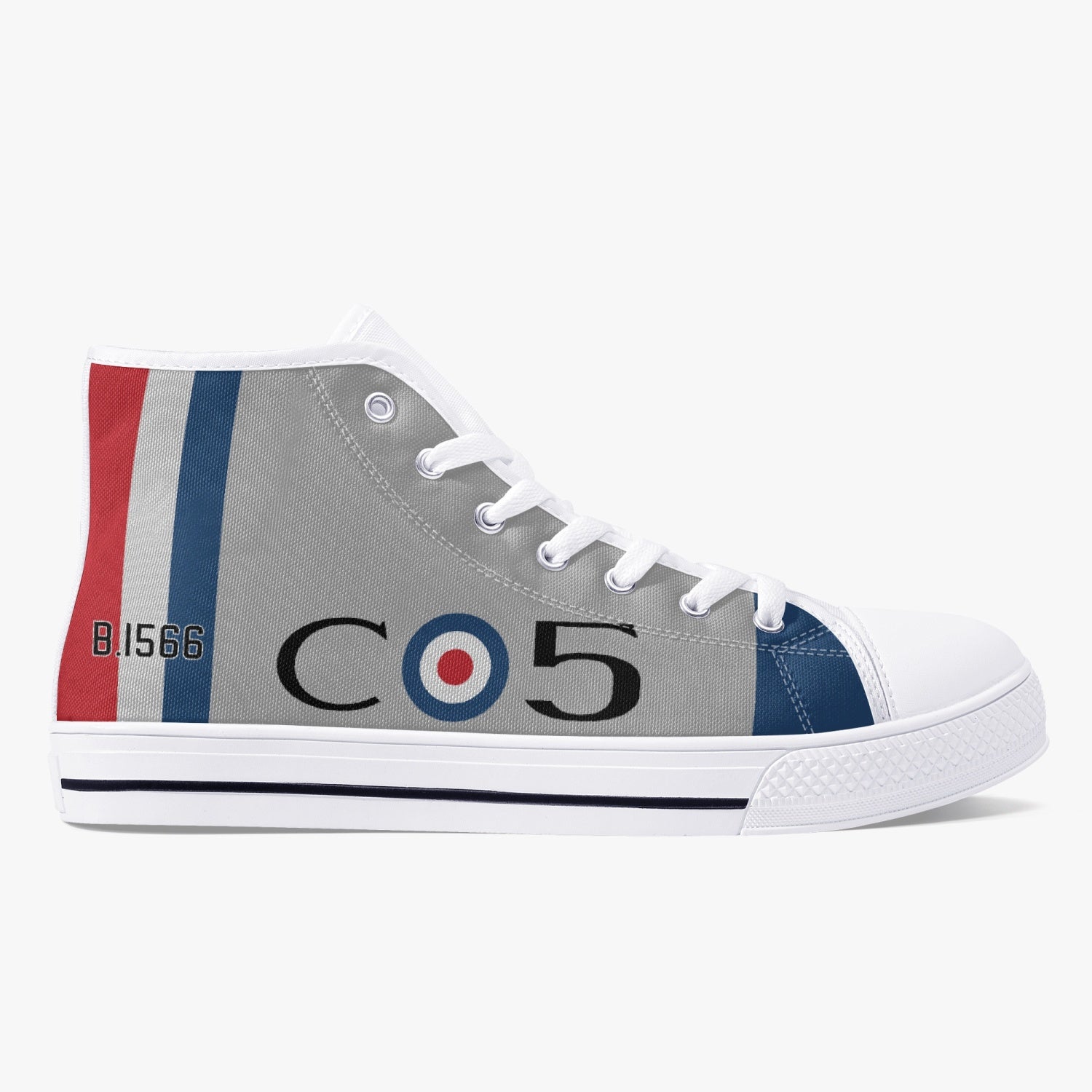 Nieuport 17 "C-5" of Billy Bishop High Top Canvas Shoes - I Love a Hangar