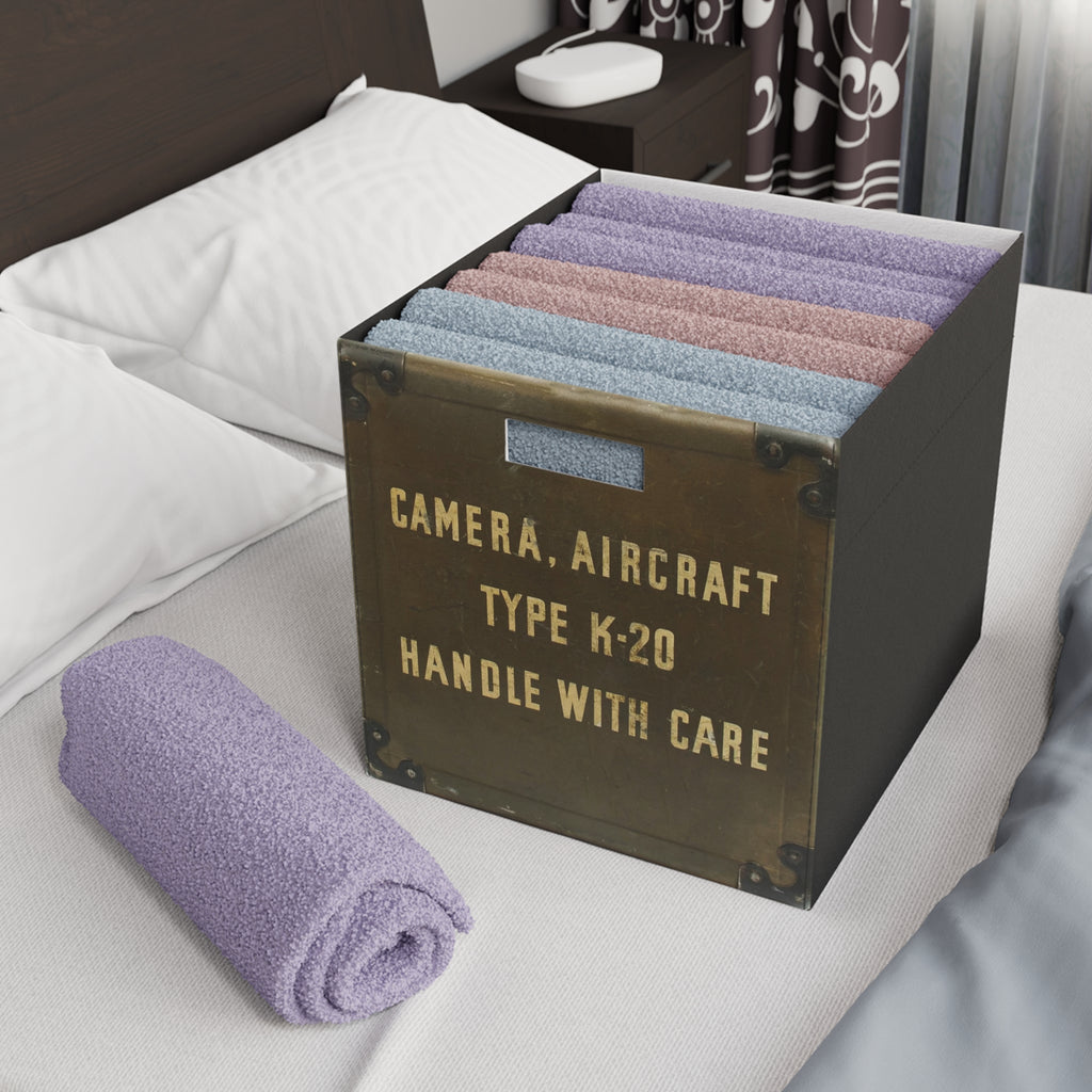 Vintage Style USAAF Aircraft Camera Felt Storage Box - I Love a Hangar