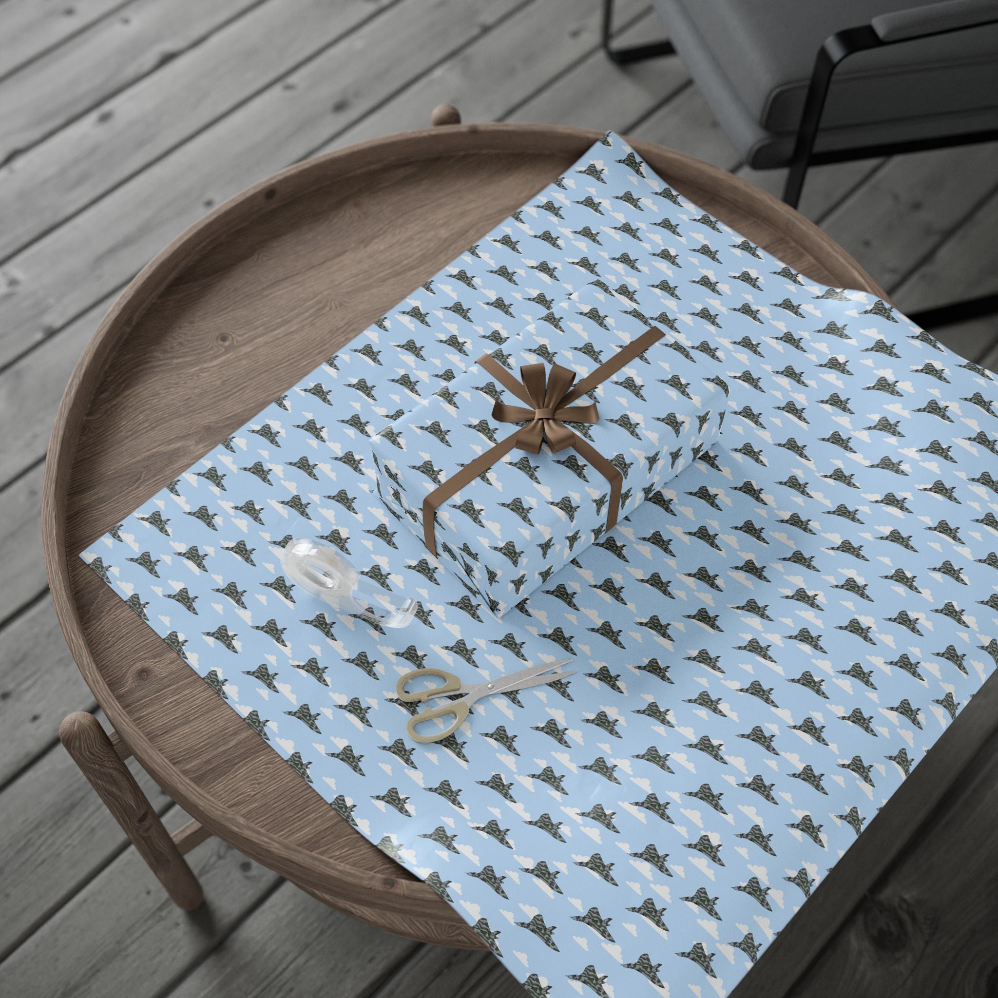 Avro Vulcan #607 Wrapping Paper - Sky Blue