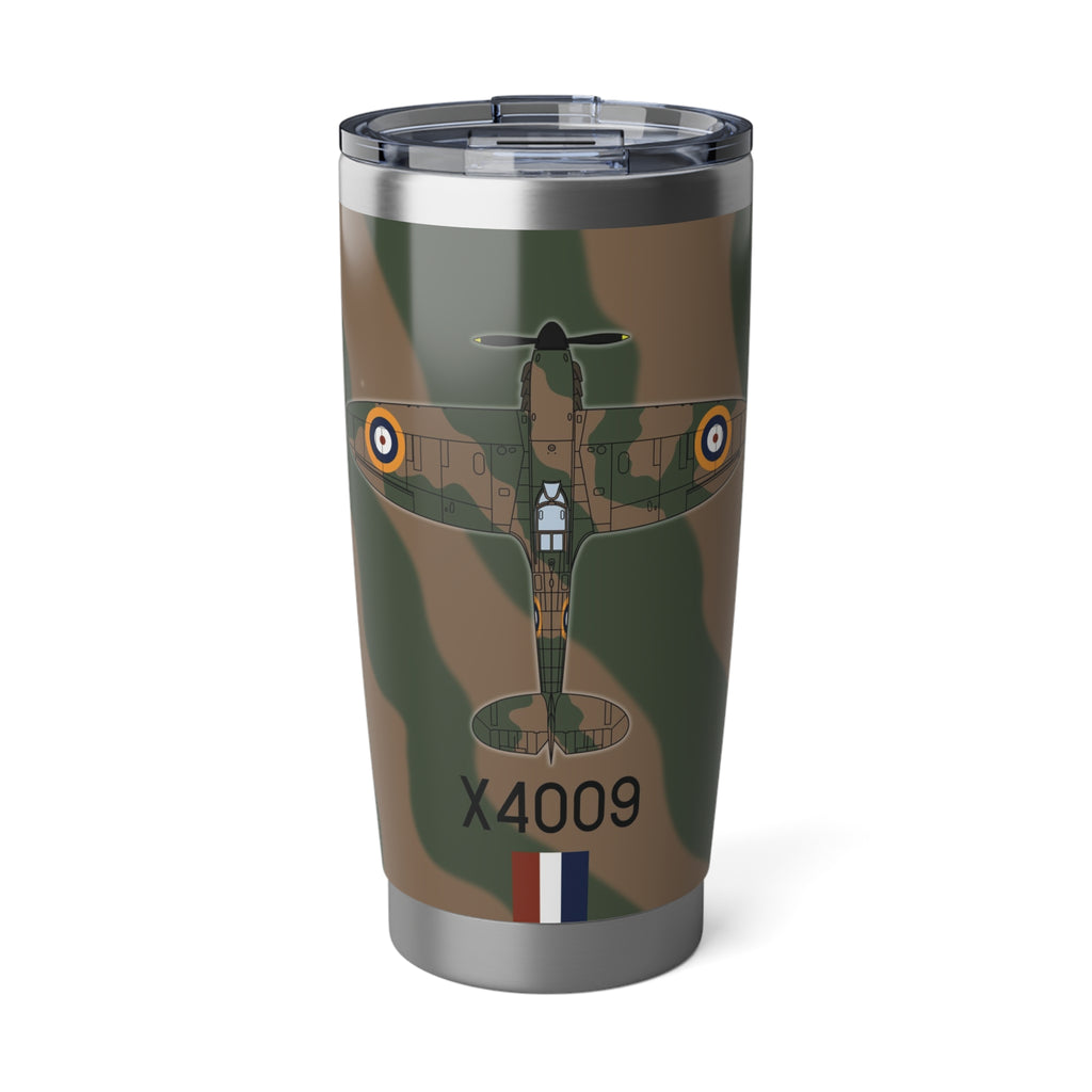 Spitfire "AZ-Q" of Pat Hughes  20oz (590ml) Stainless Steel Tumbler - I Love a Hangar