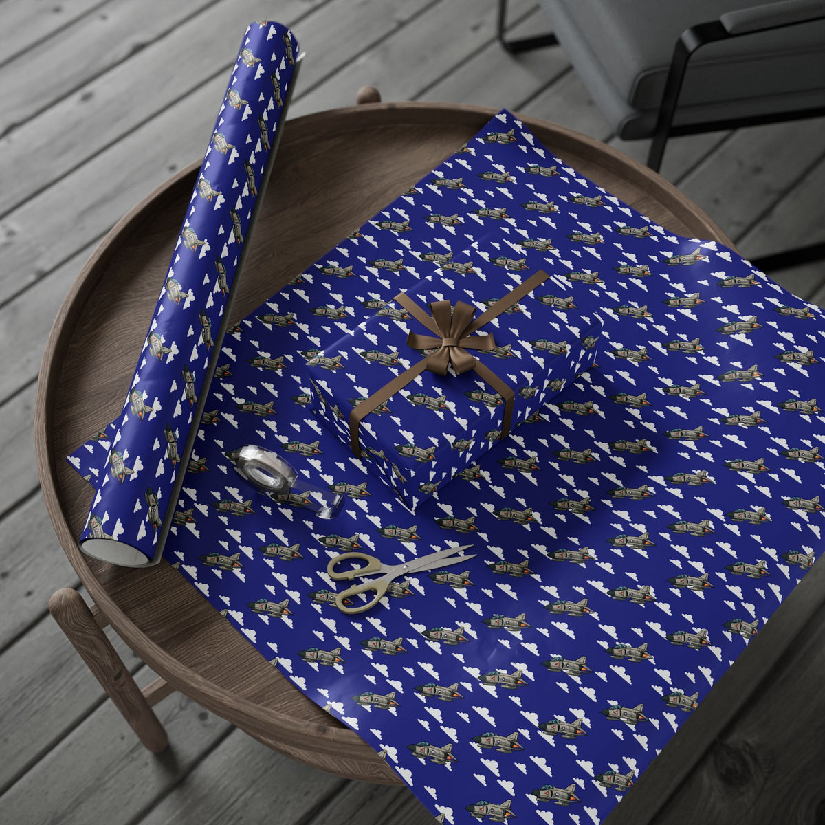 F-4 Phantom Wrapping Paper - Blue - I Love a Hangar