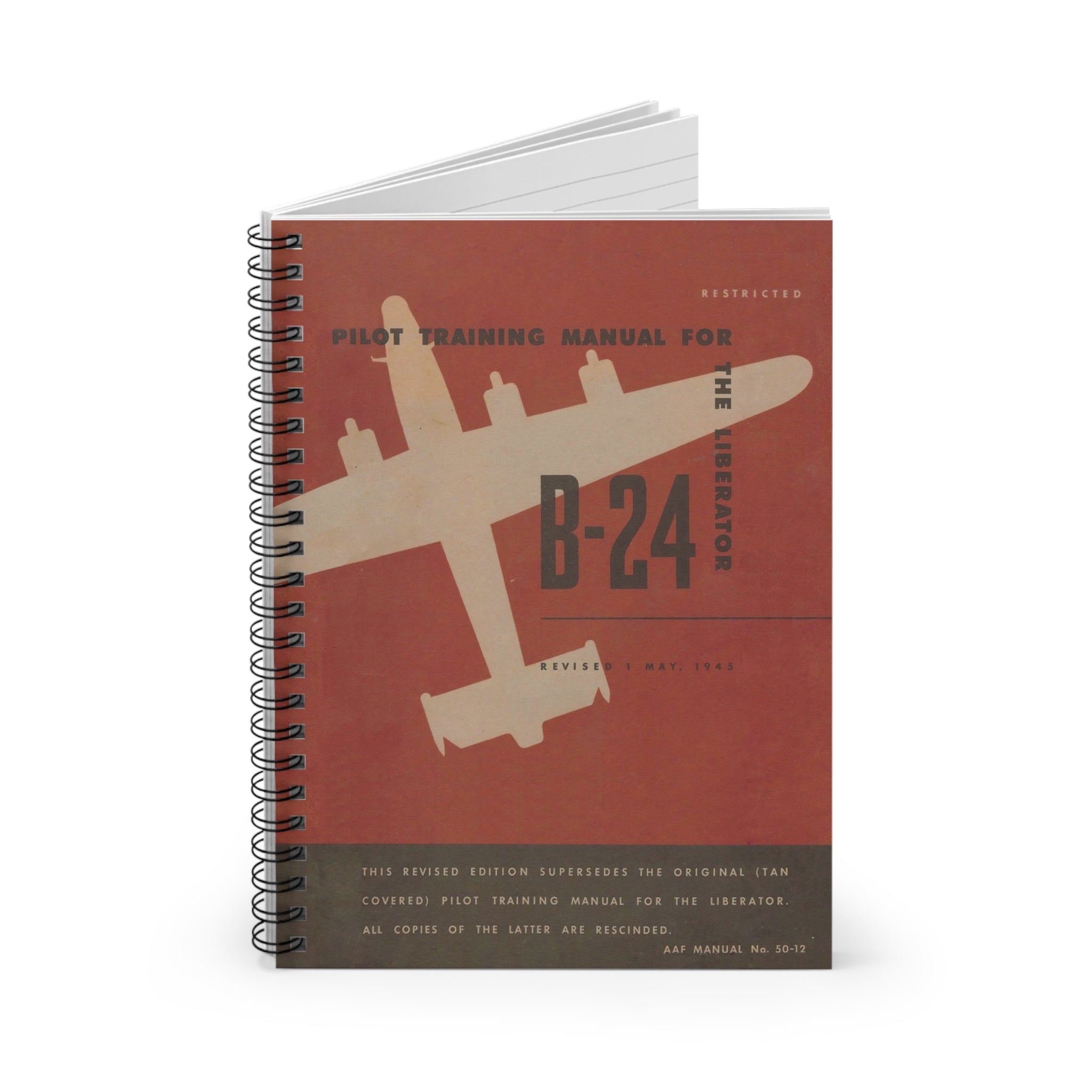 B-24 "Liberator" Inspired Spiral Notebook - I Love a Hangar