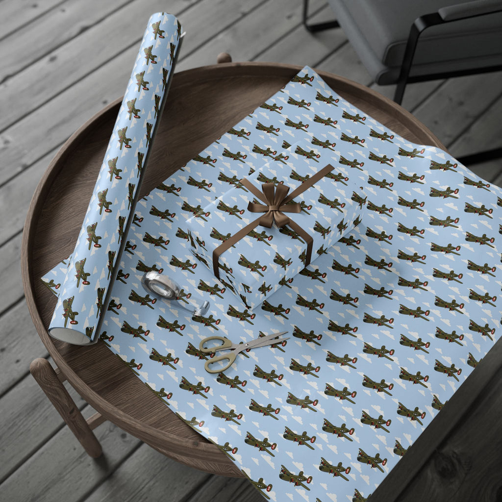 B-24 Liberator Wrapping Paper -  Sky Blue