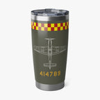 P-51 "Missouri Armada" 20oz (590ml) Stainless Steel Tumbler - I Love a Hangar