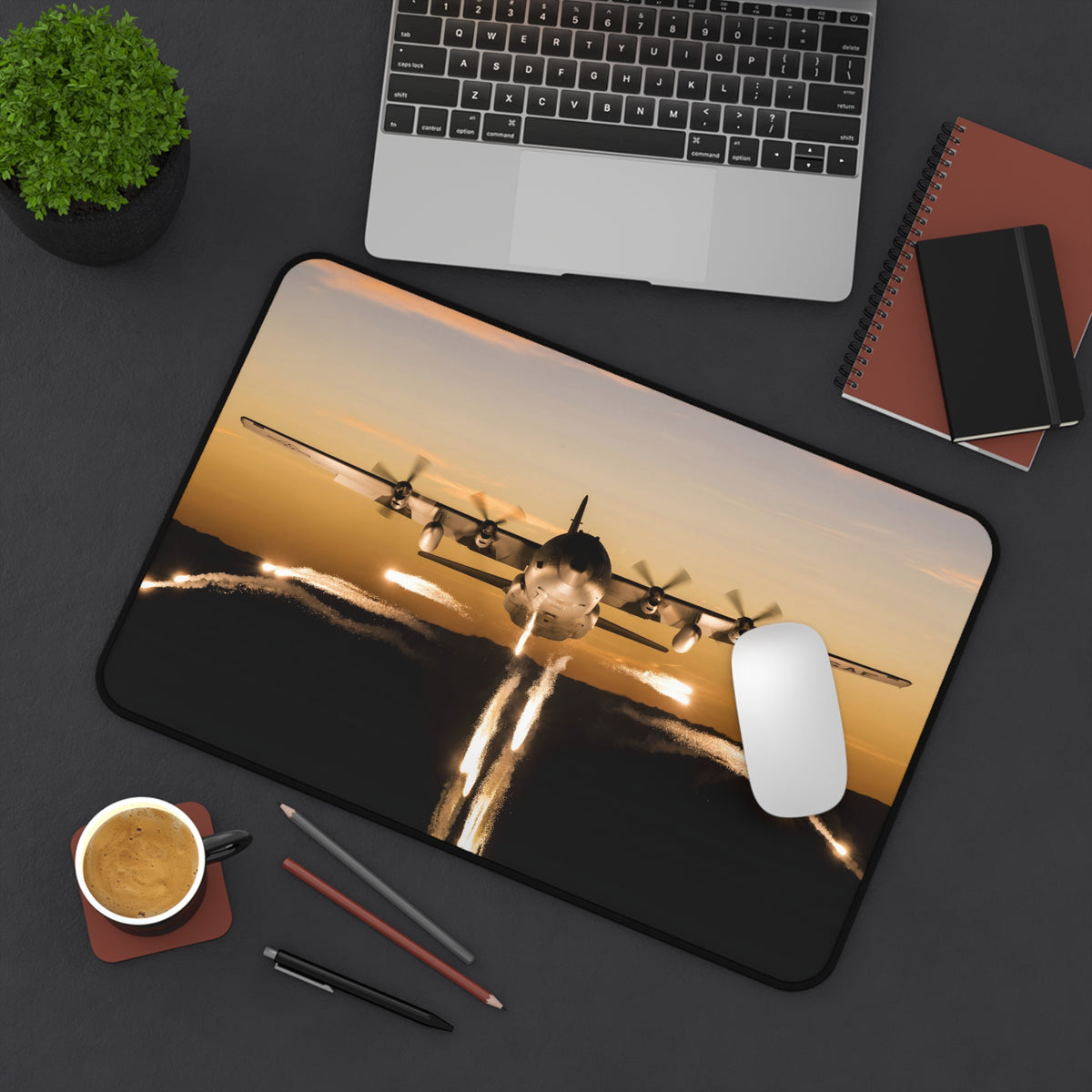 C-130 Hercules Desk Mat - I Love a Hangar