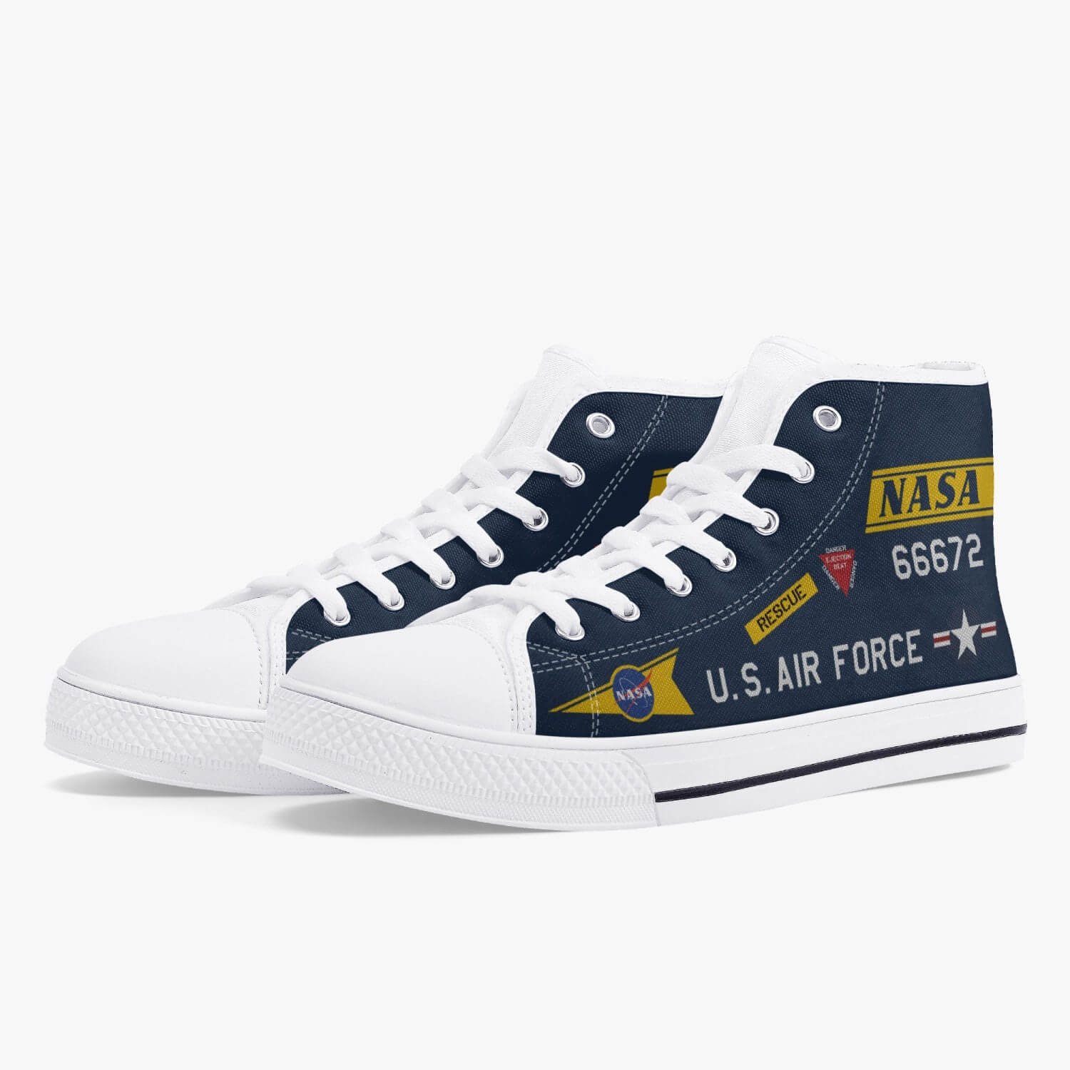 X-15 "56-6672" High Top Canvas Shoes - I Love a Hangar