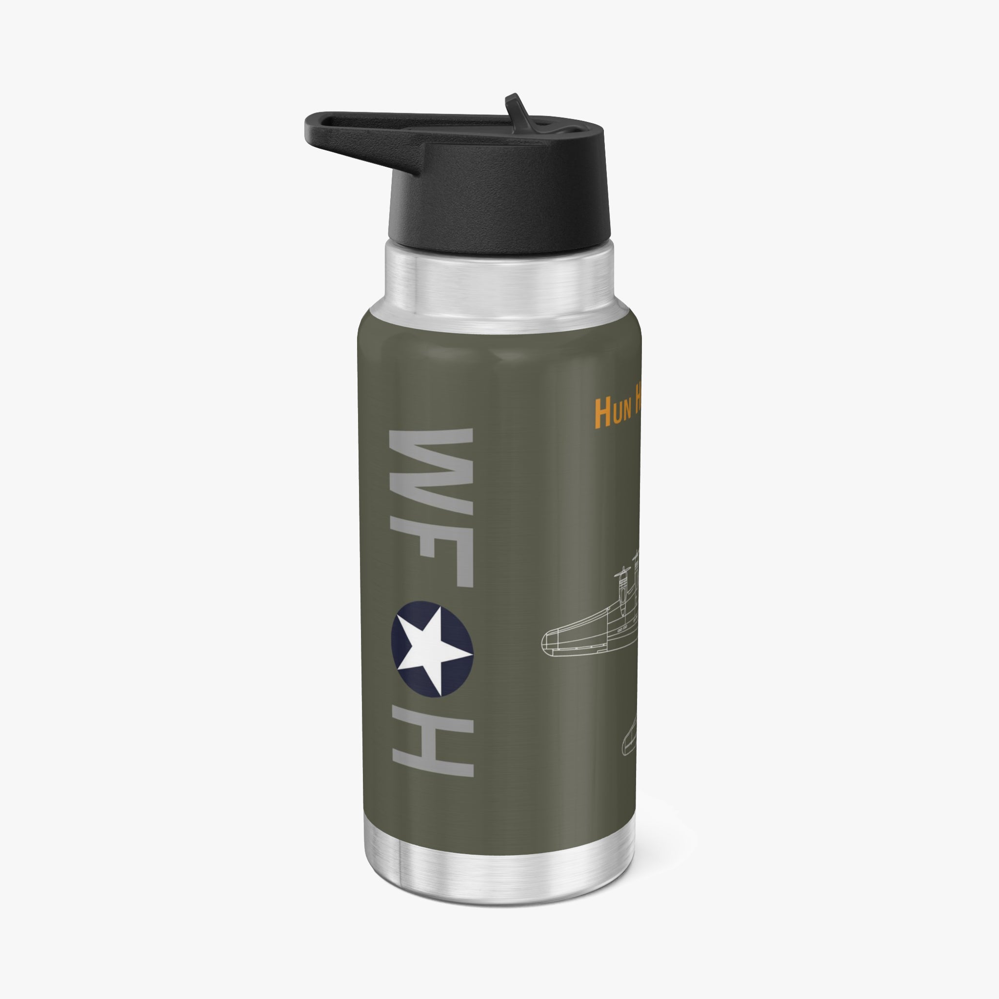 B-17 "Hun Hunter" Tumbler, 32oz (950ml) - I Love a Hangar