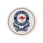 "Wallaby Airlines" Cork Back Coaster - I Love a Hangar