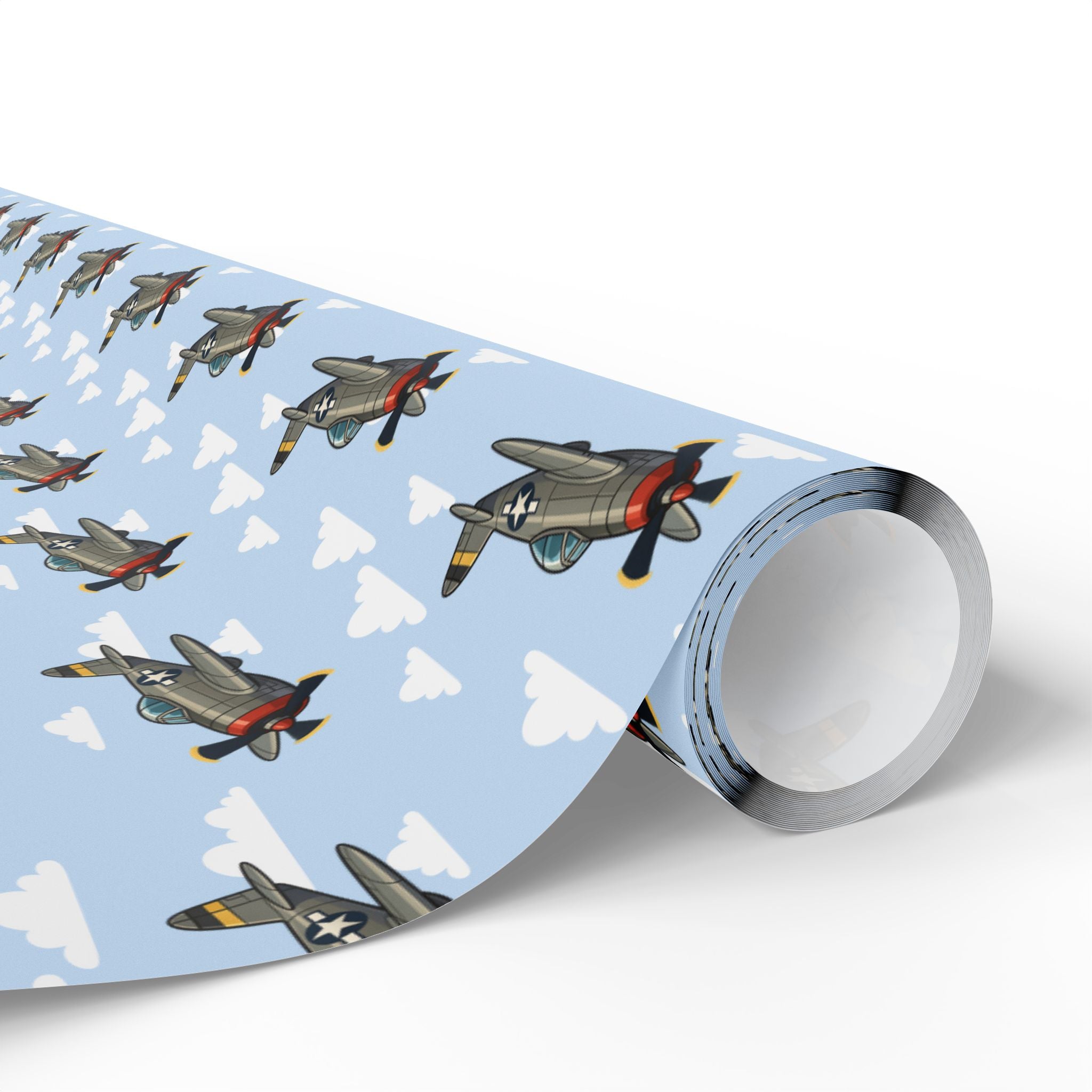 P-47 Thunderbolt Wrapping Paper -  Sky Blue