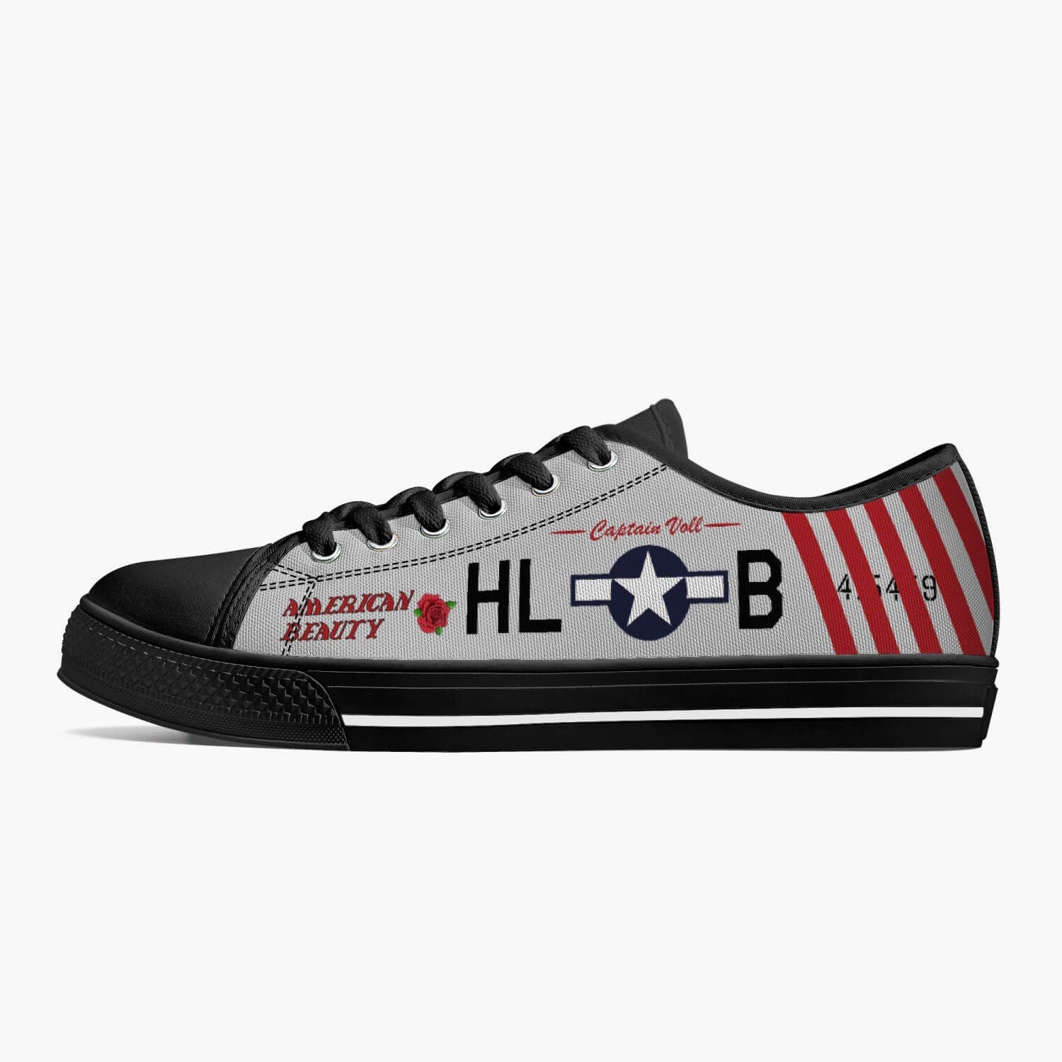 P-51 "American Beauty" Low Top Canvas Shoes - I Love a Hangar