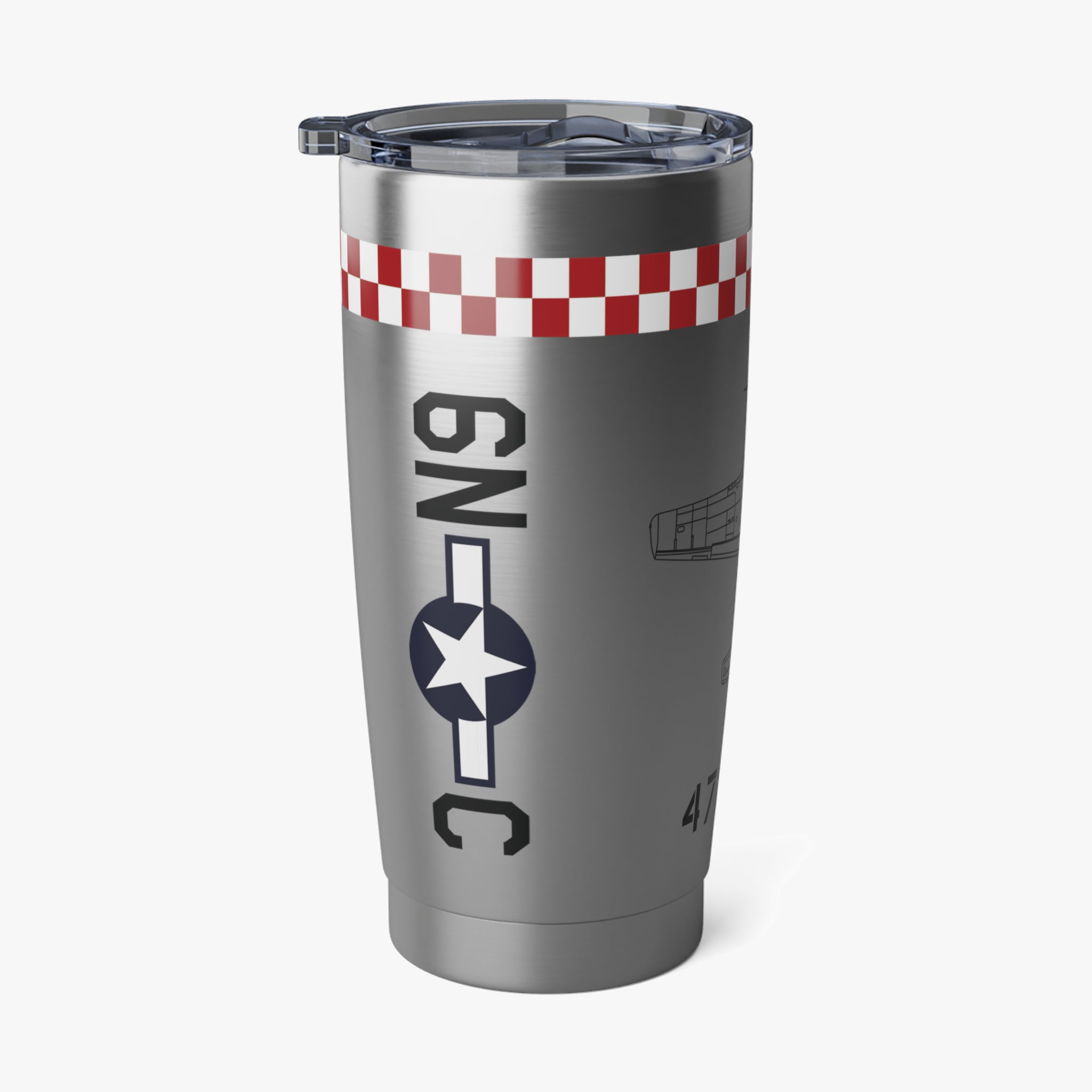 P-51 "Pauline" Inspired 20oz (590ml) Stainless Steel Tumbler - I Love a Hangar