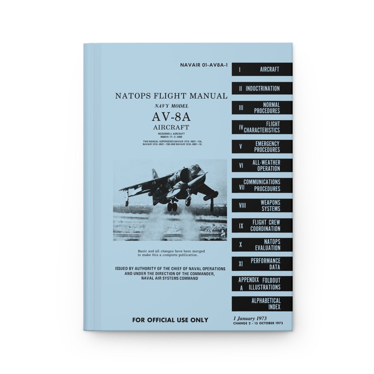 AV-8A NATOPS Inspired Hardcover Journal