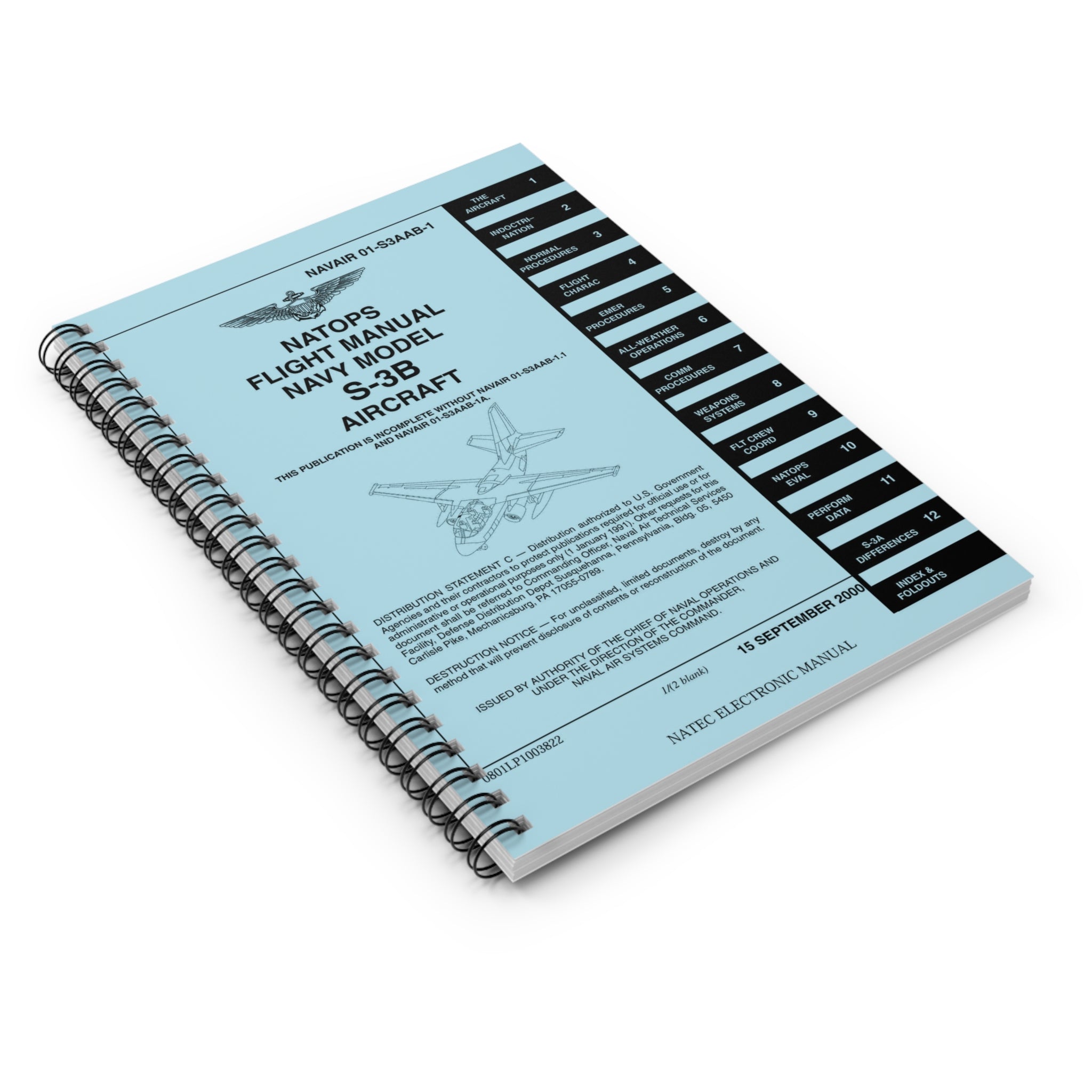 S-3B Viking NATOPS Inspired Spiral Notebook