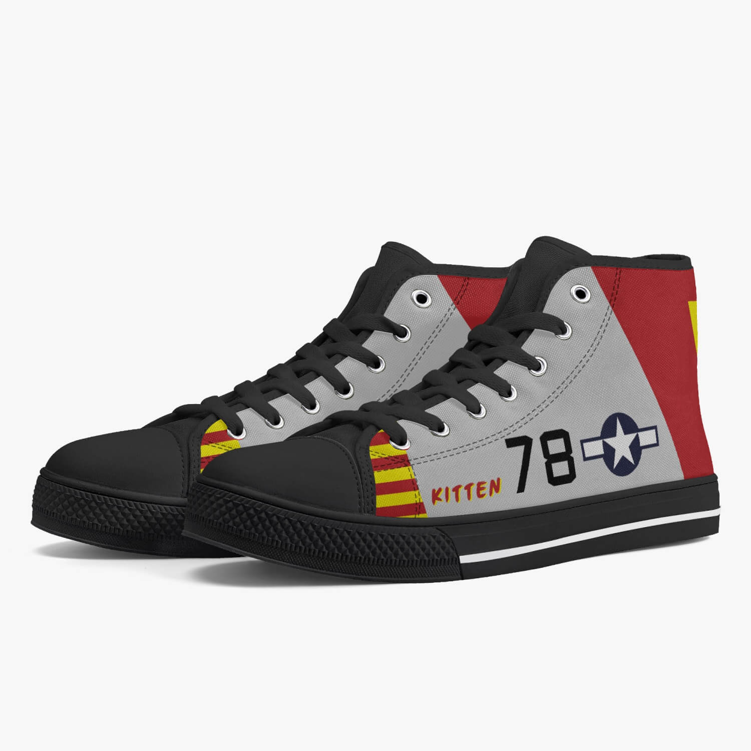 P-51 "Kitten" High Top Canvas Shoes - I Love a Hangar