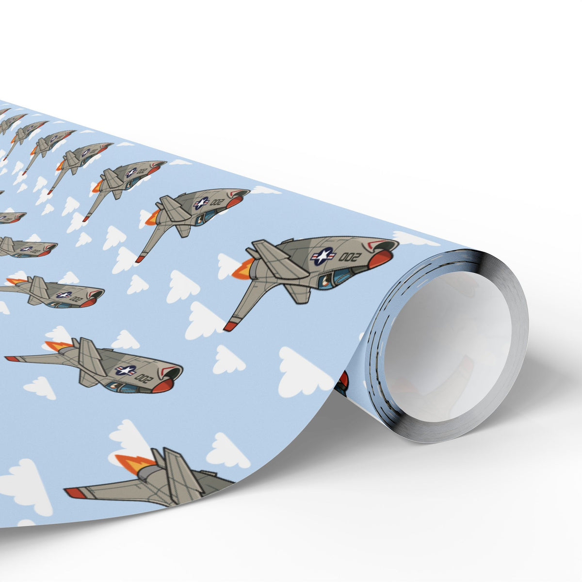 F-8 Crusader Wrapping Paper -  Sky Blue