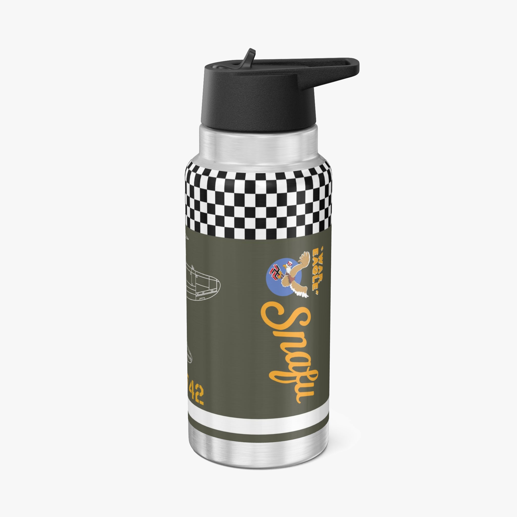 P-47 "War Eagle Snafu" Inspired Tumbler, 32oz (950ml) - I Love a Hangar