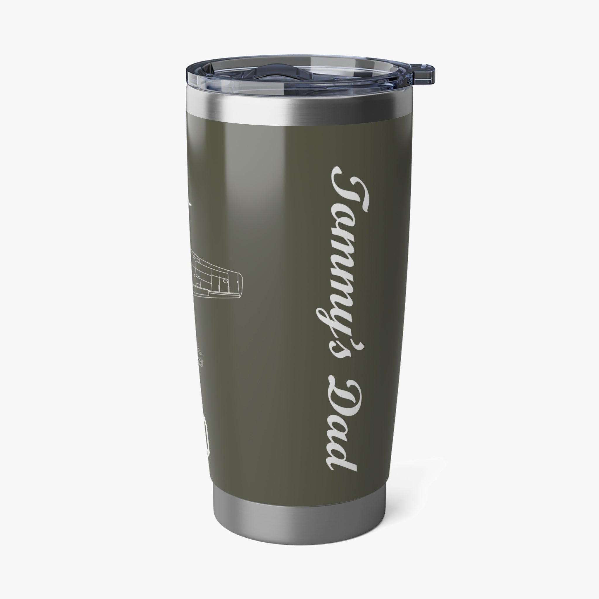 P-51 "Tommy's Dad" 20oz (590ml) Stainless Steel Tumbler - I Love a Hangar