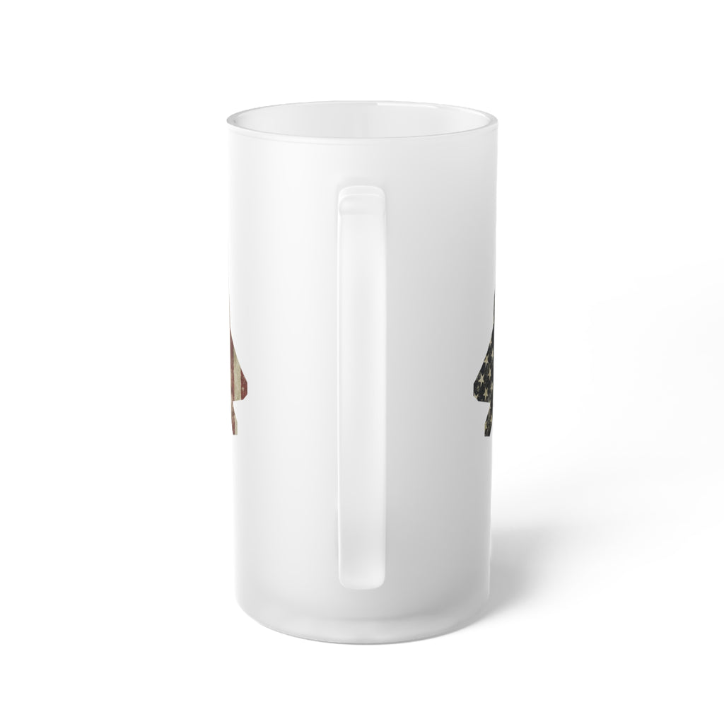 F-22 Raptor Frosted Glass 16oz (473ml) Beer Mug - I Love a Hangar