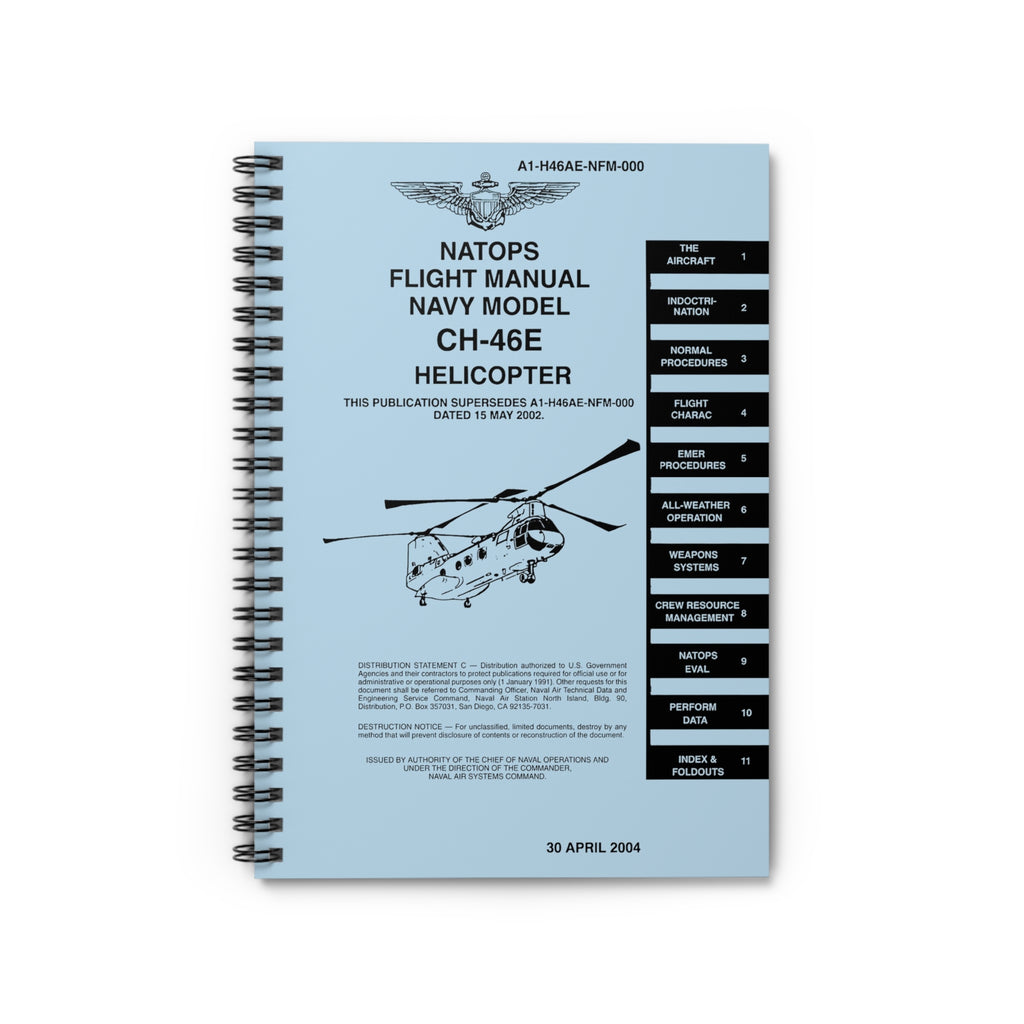 CH-46 Sea Knight NATOPS Inspired Spiral Notebook