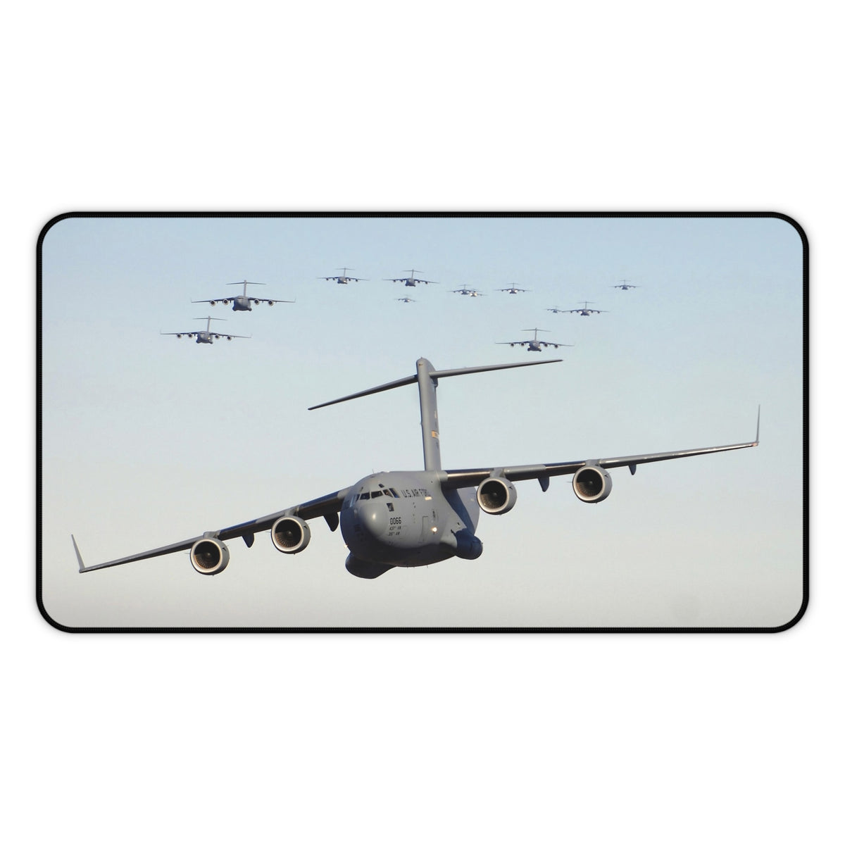 C-17 Globemaster Formation Desk Mat - I Love a Hangar