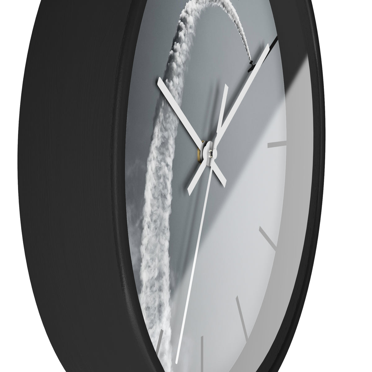 Black & White Wall Aerobatic Clock - I Love a Hangar
