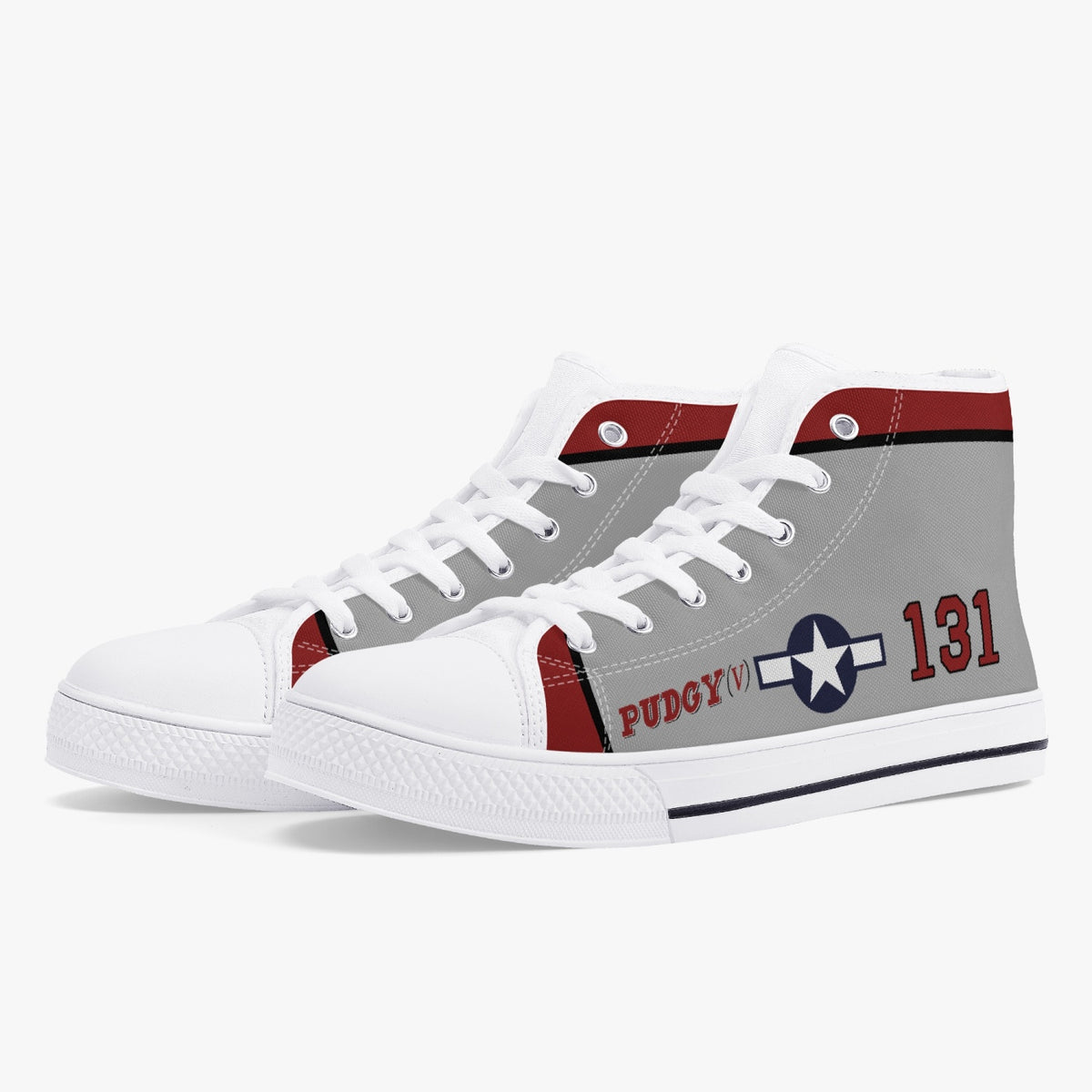P-38 "Pudgy V" High Top Canvas Shoes - I Love a Hangar