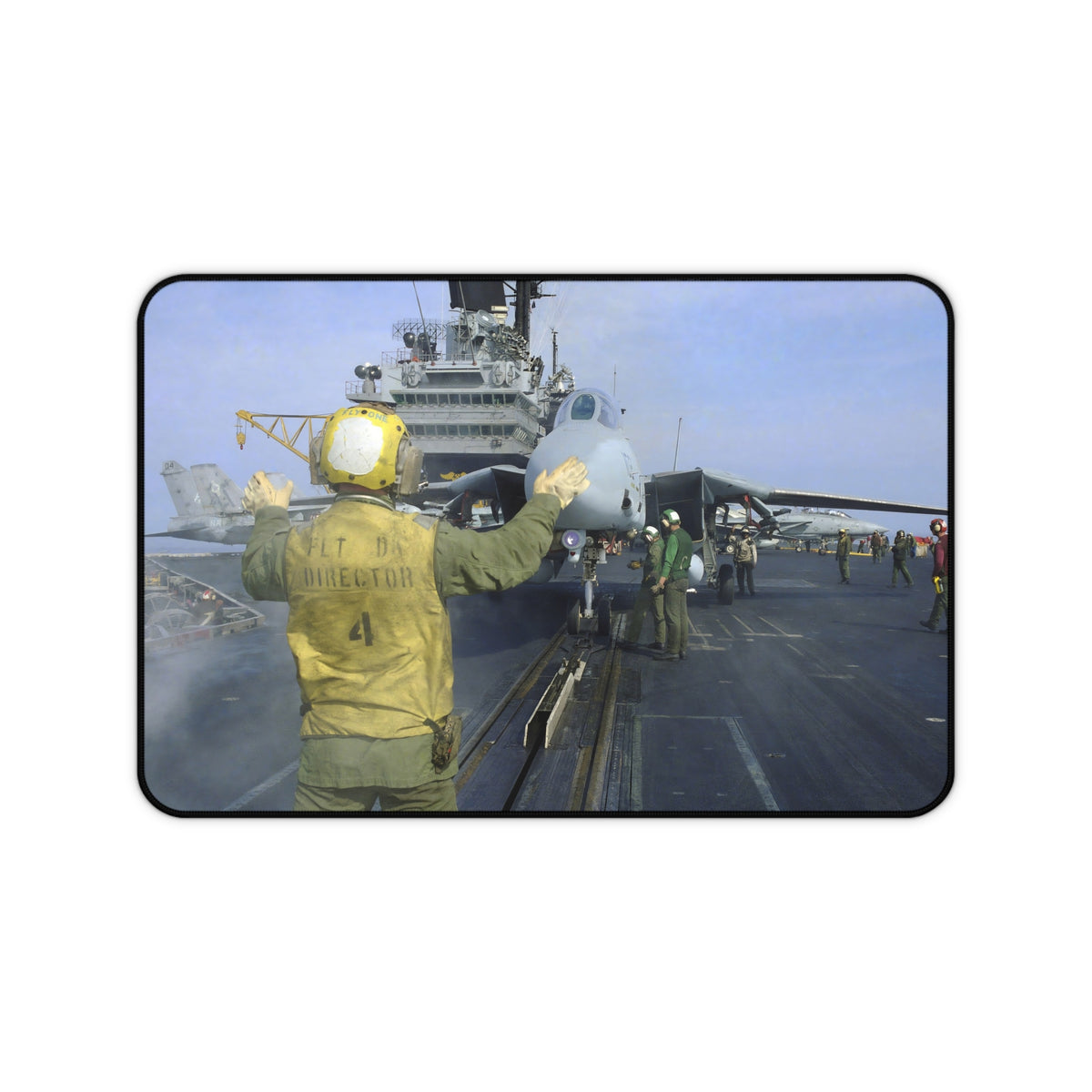 F-14 "Tomcat" Lining Up Desk Mat - I Love a Hangar