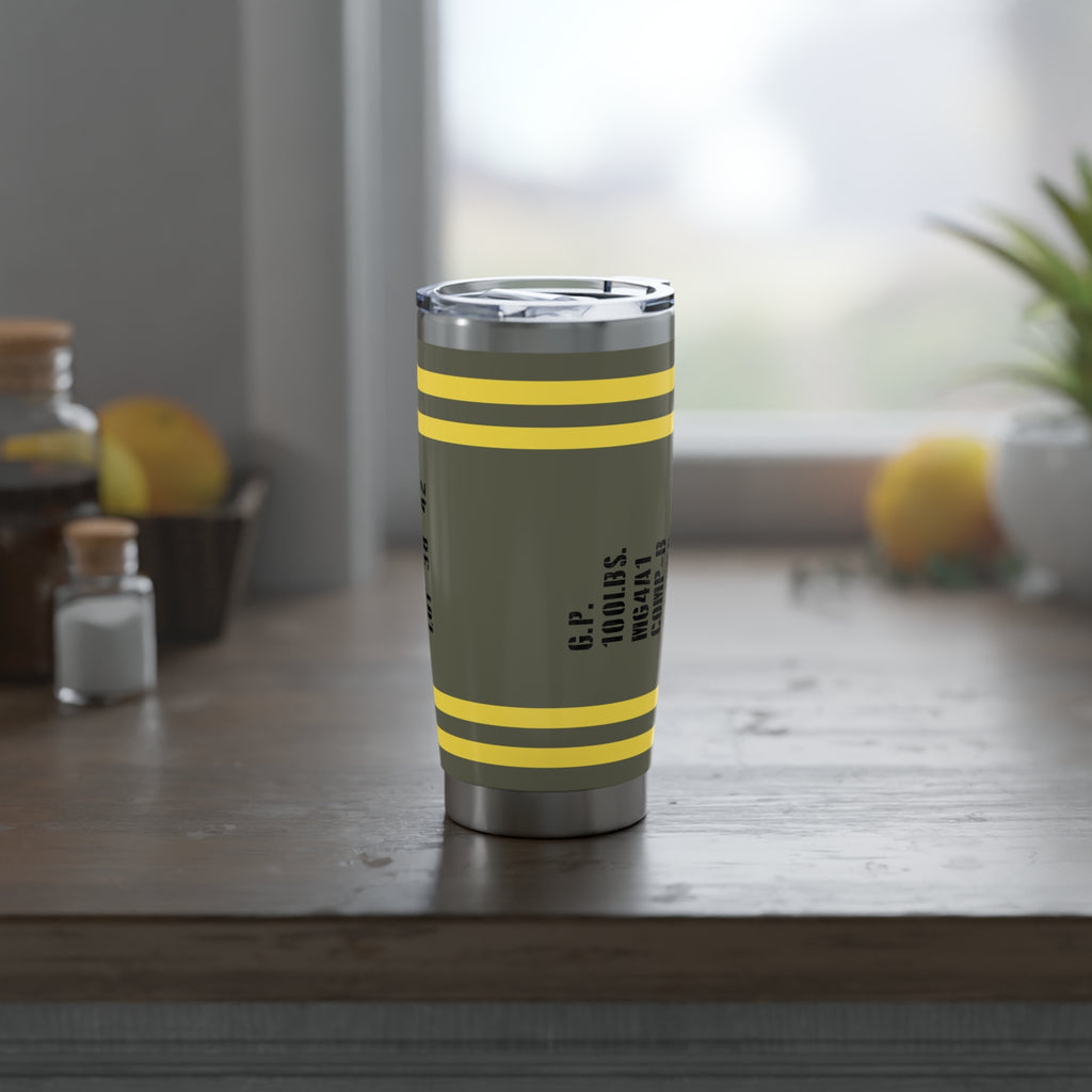 General Purpose WWII 100lbs Bomb Inspired 20oz (590ml) Stainless Steel Tumbler - I Love a Hangar