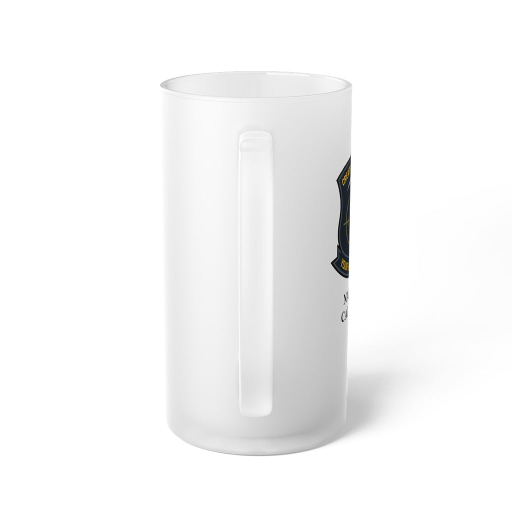 Custom Squadron Frosted Glass Beer Mug 16oz (473ml)