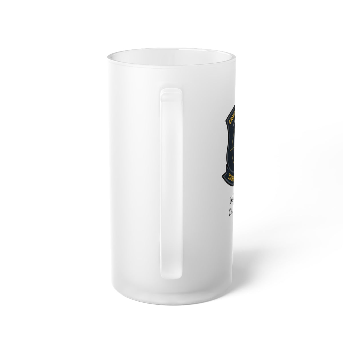 Custom Squadron Frosted Glass Beer Mug 16oz (473ml)