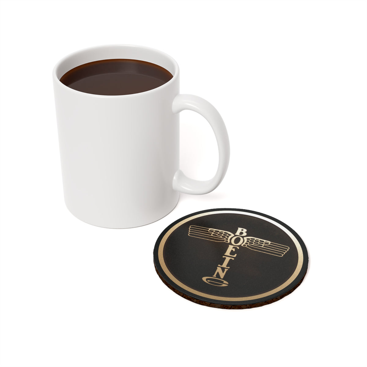 B-17 Yoke Cap Cork Back Coaster - I Love a Hangar