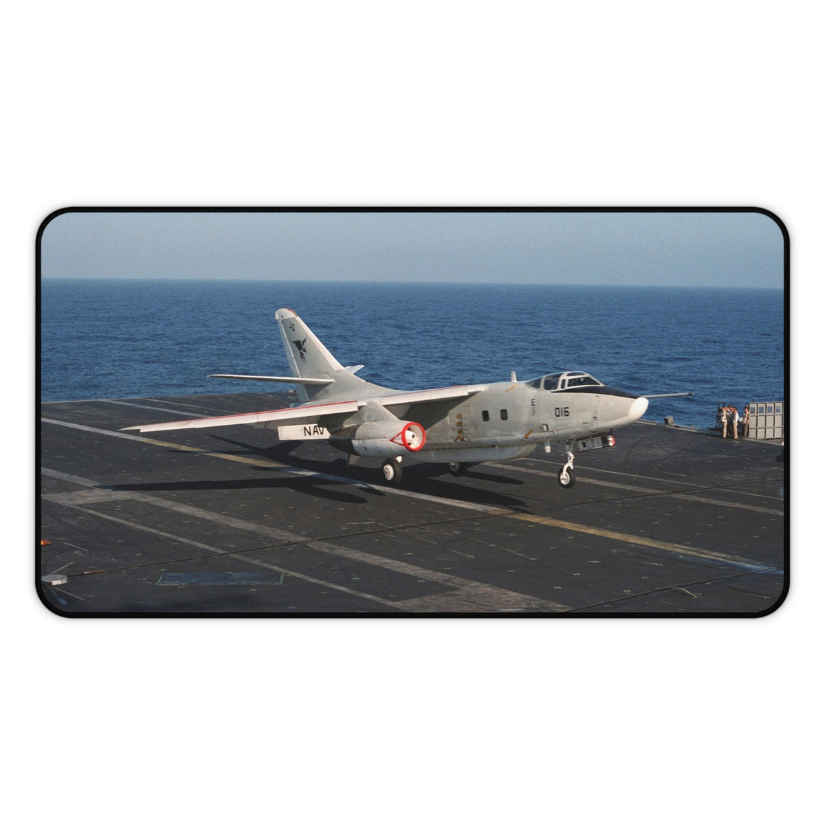 EA-3B Skywarrior Landing Aboard the USS Kitty Hawk Desk Mat - I Love a Hangar