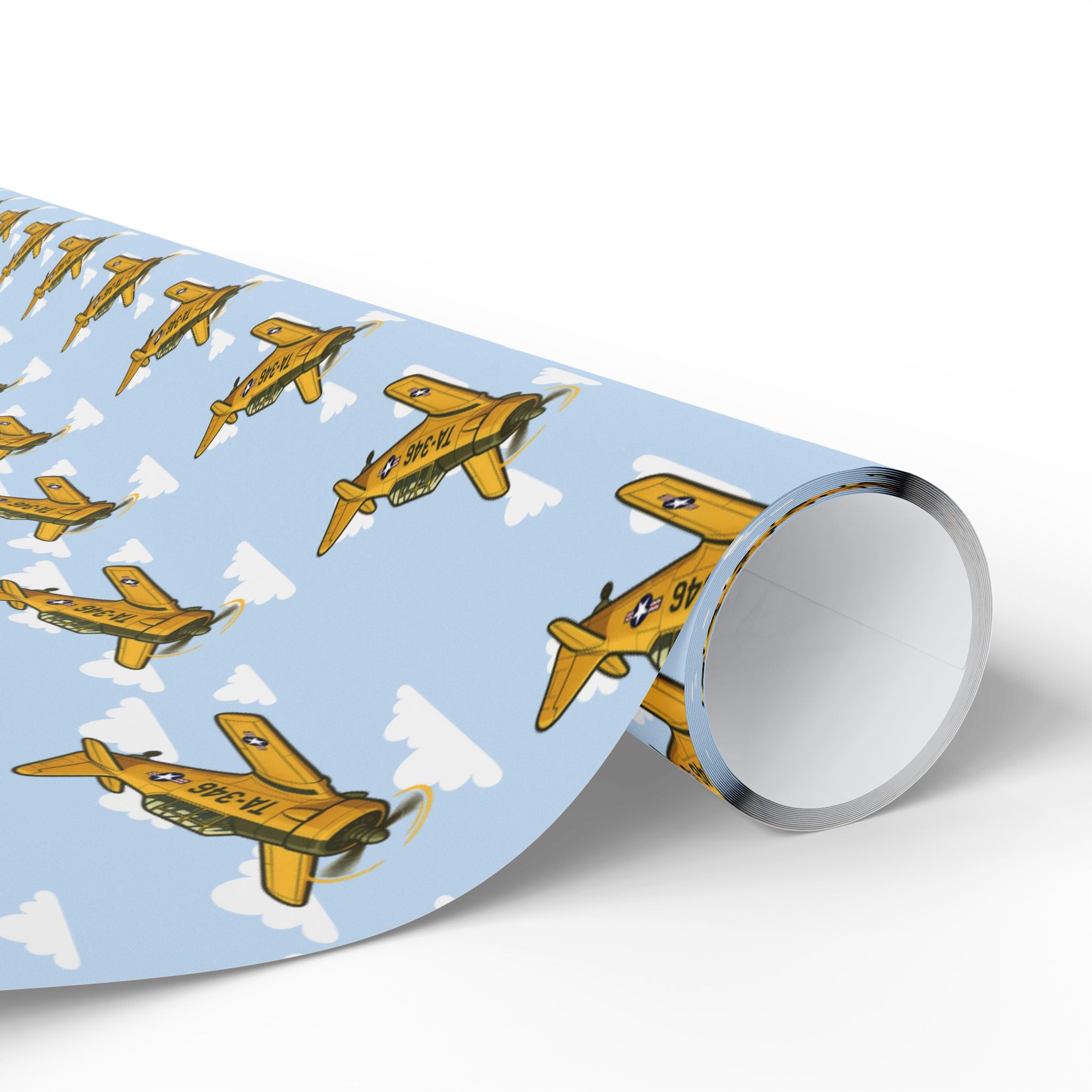 AT-6 Texan Wrapping Paper -  Sky Blue