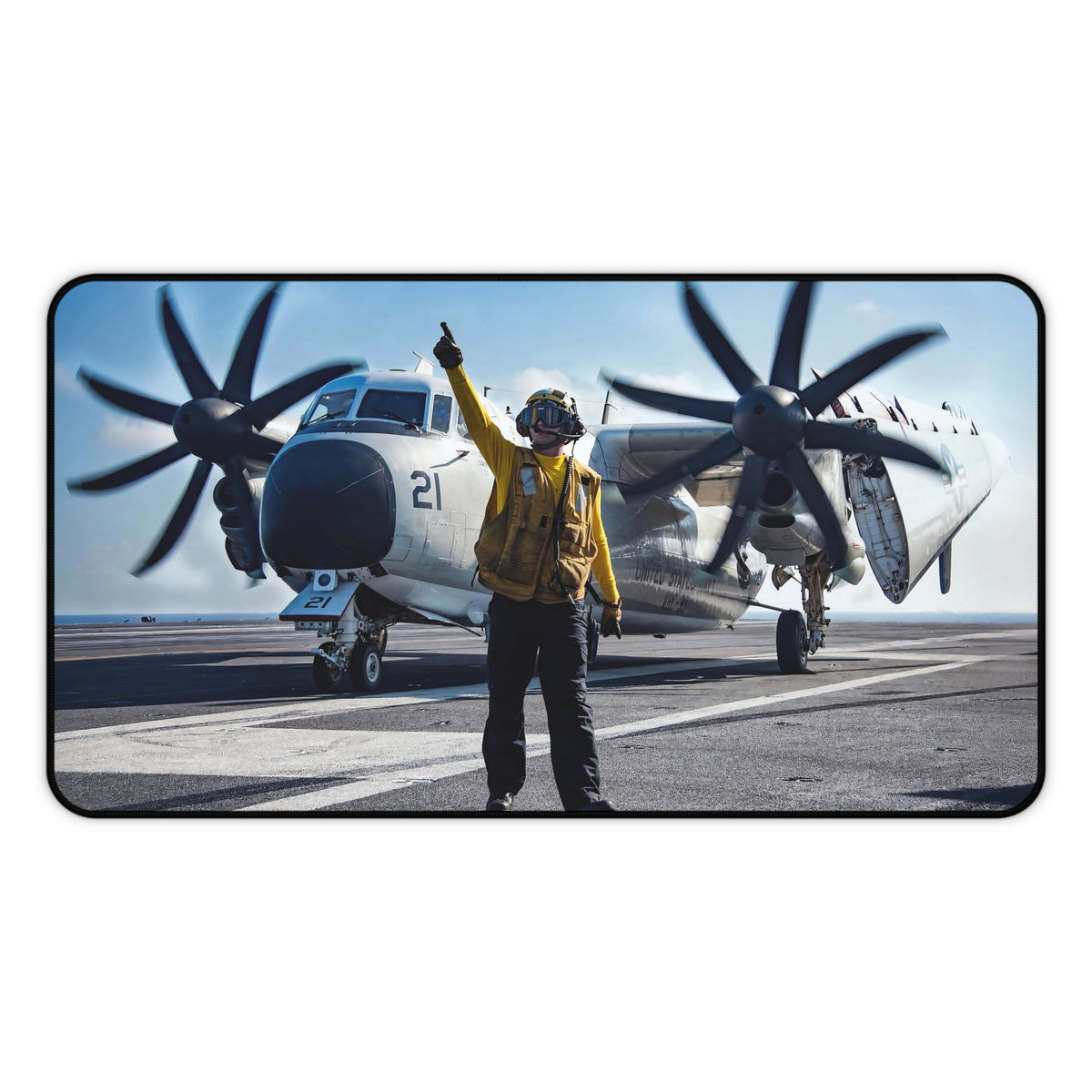 C-2 Greyhound Desk Mat - I Love a Hangar